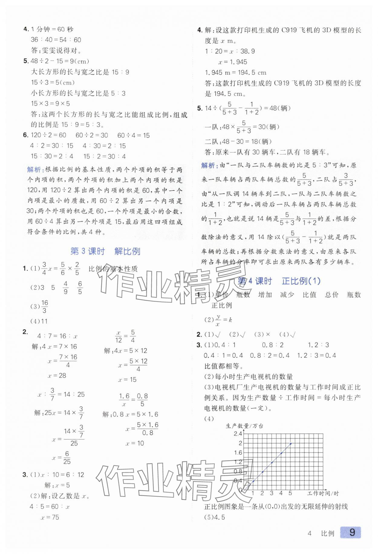 2024年練出好成績六年級數(shù)學(xué)下冊人教版 參考答案第8頁