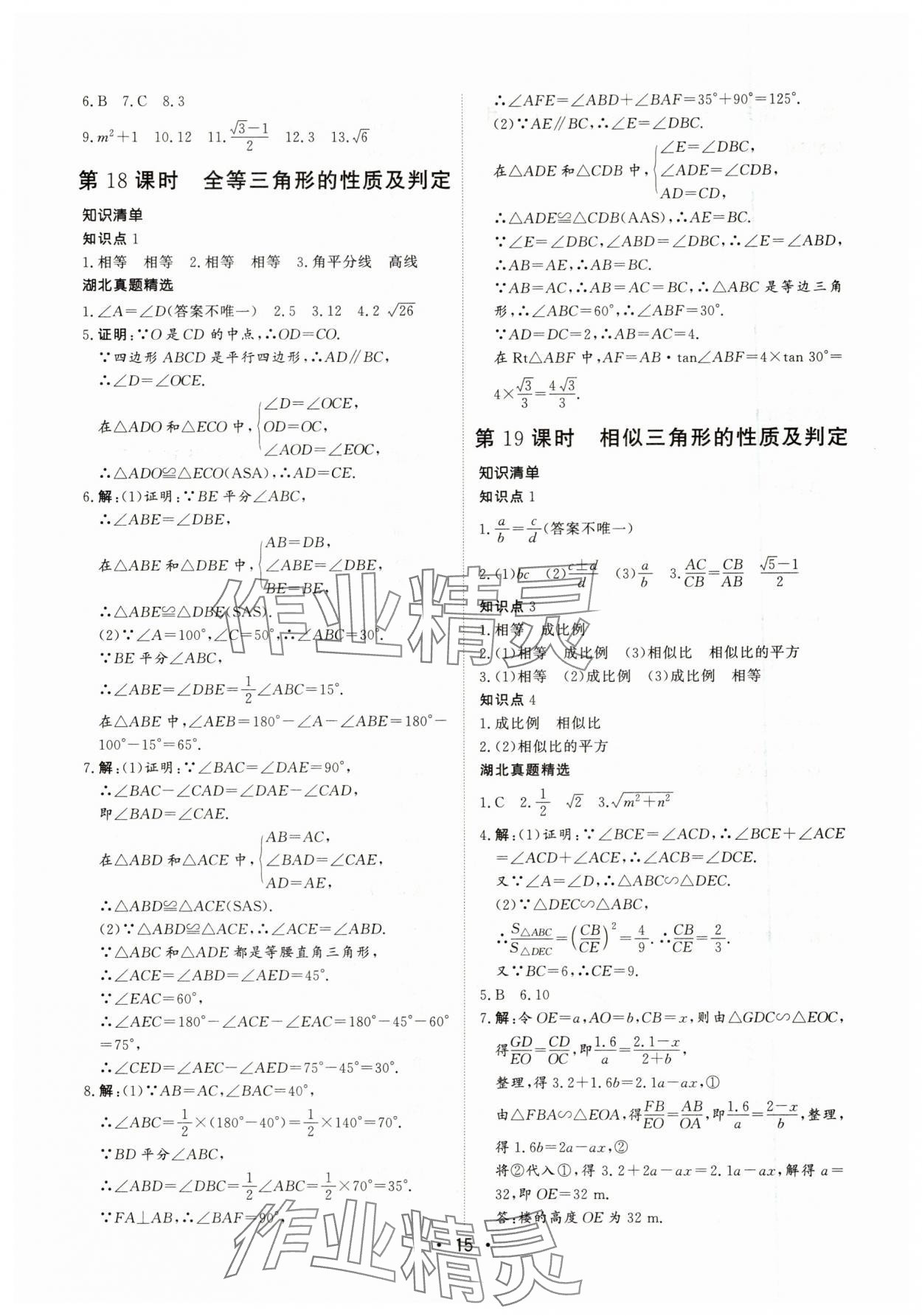2025年湖北新中考備考與指導數(shù)學 第15頁