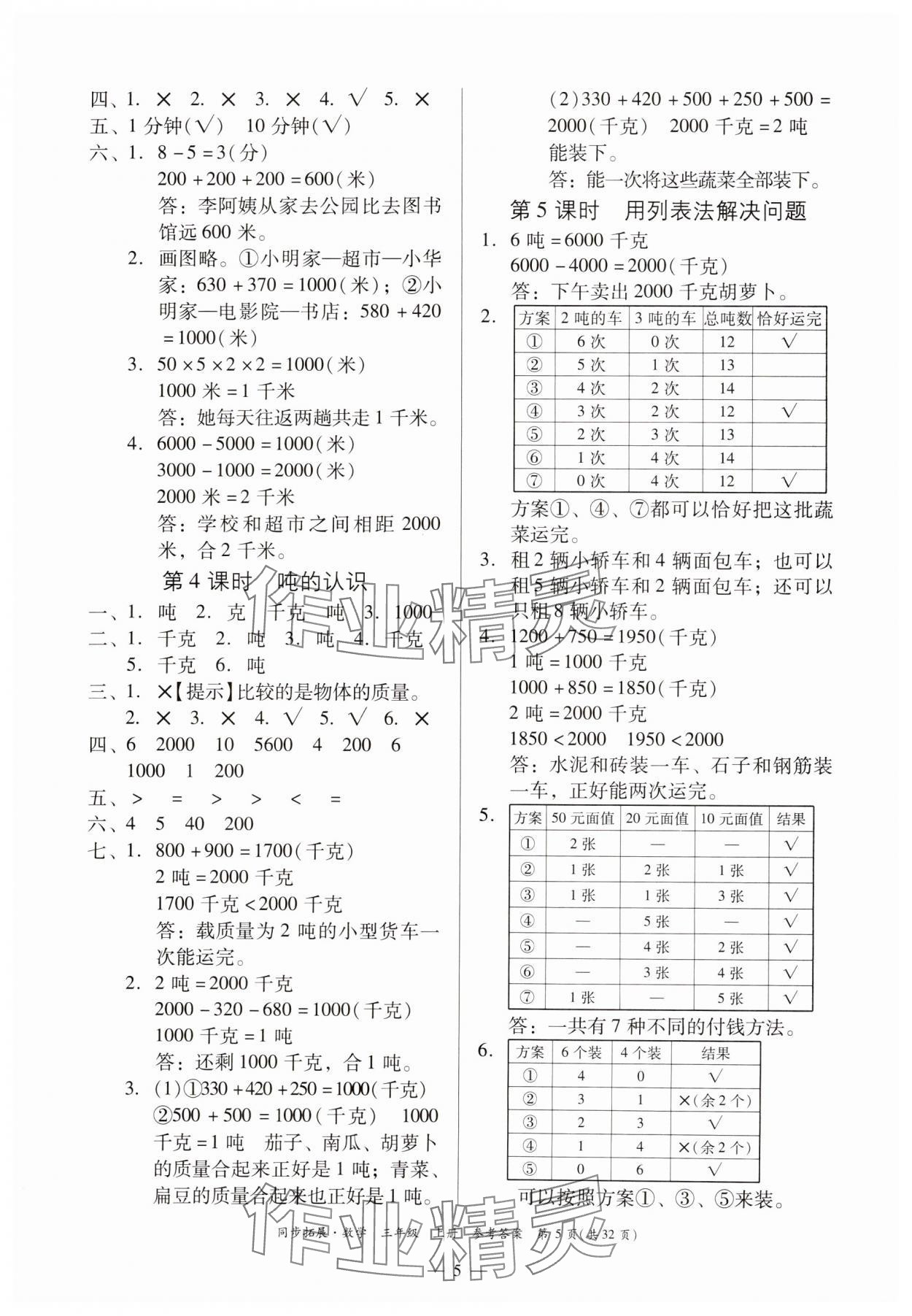 2024年同步拓展三年級(jí)數(shù)學(xué)上冊(cè)人教版 第5頁(yè)