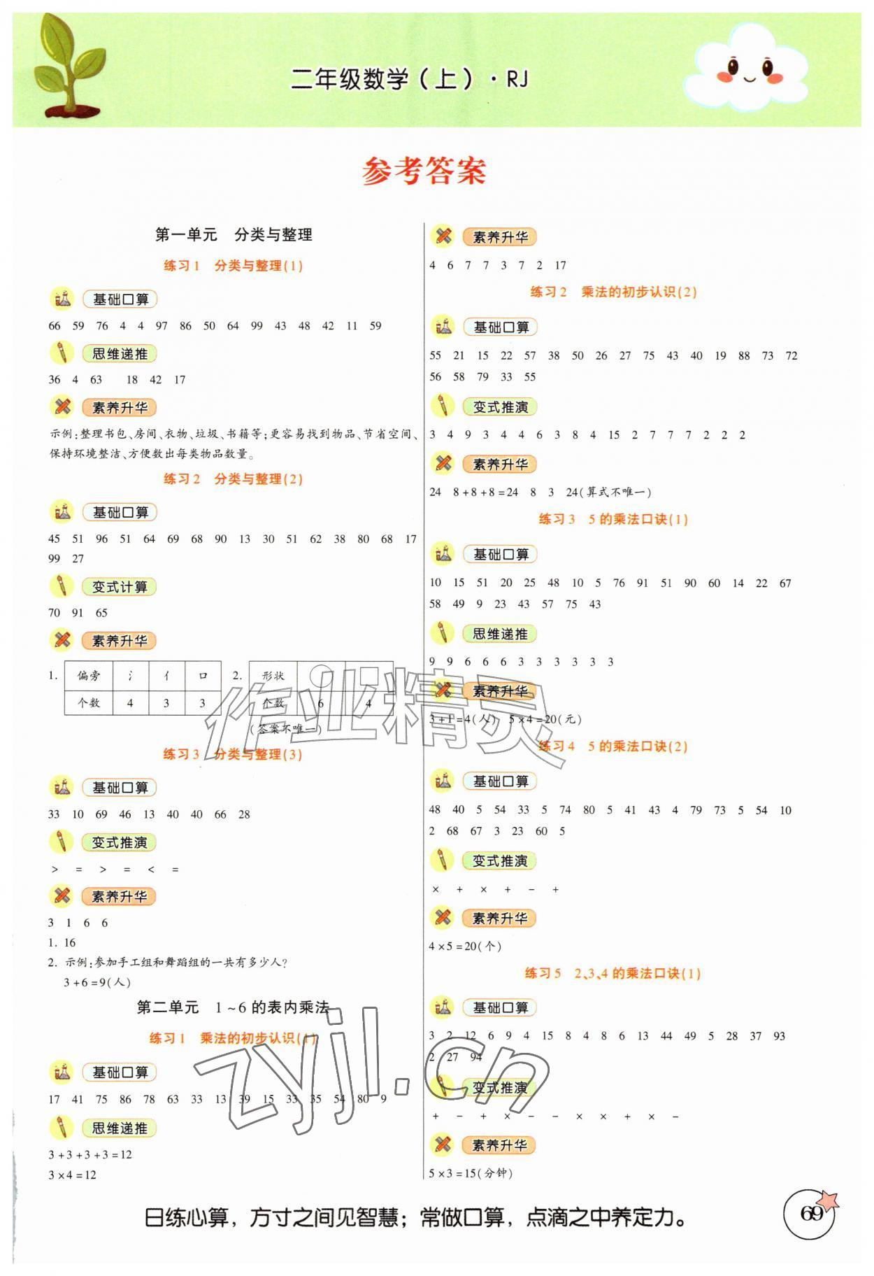 2026年小能手口算二年级数学上册人教版&nbsp;第1页