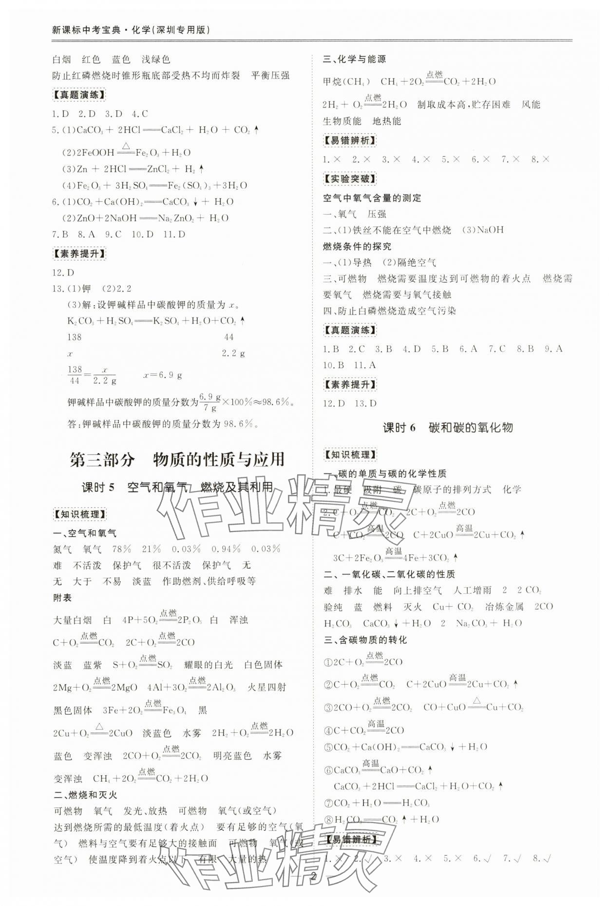 2025年新课标中考宝典化学深圳专版 第2页