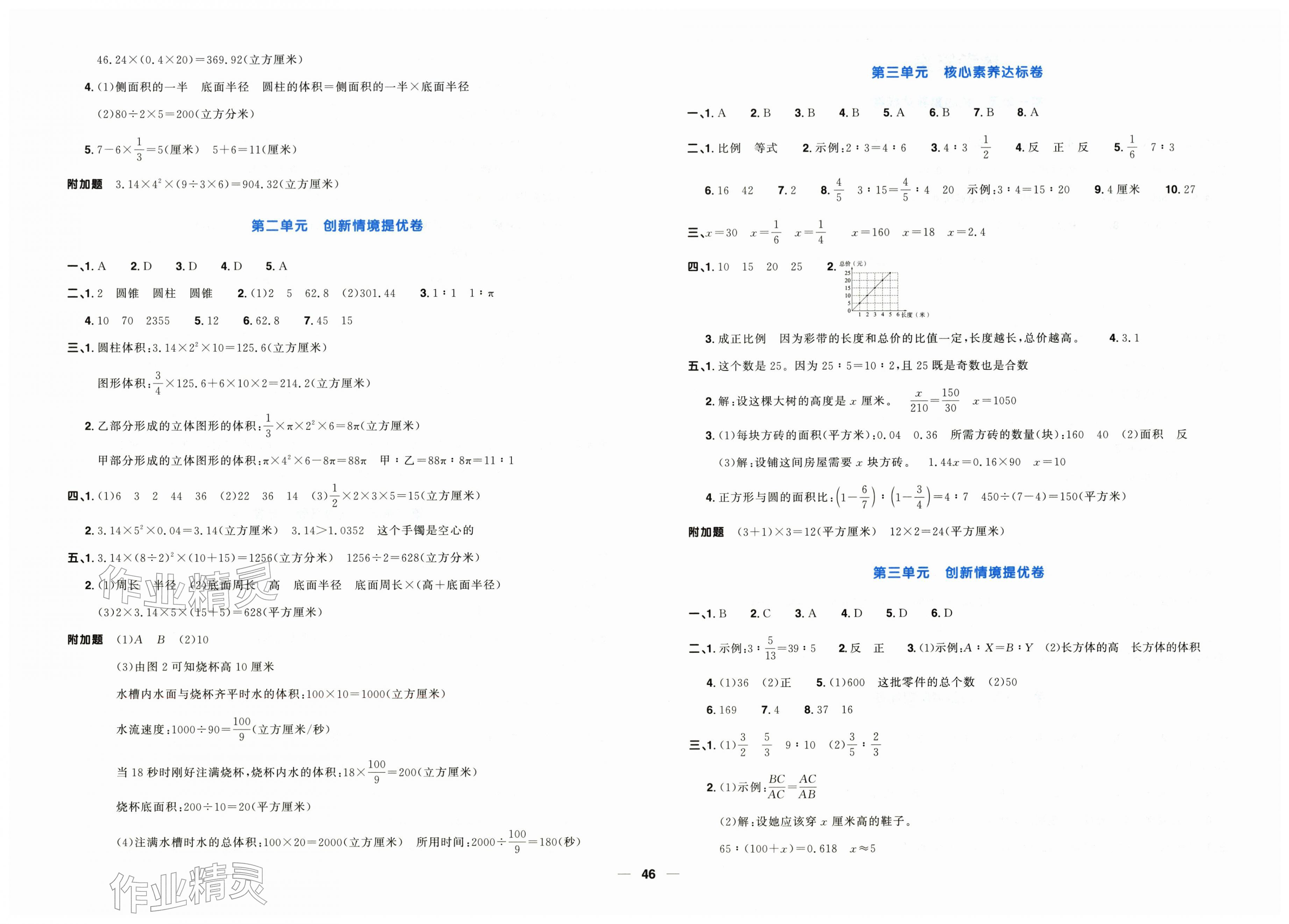 2026年阳光同学一线名师全优好卷六年级数学下册青岛版&nbsp;第2页