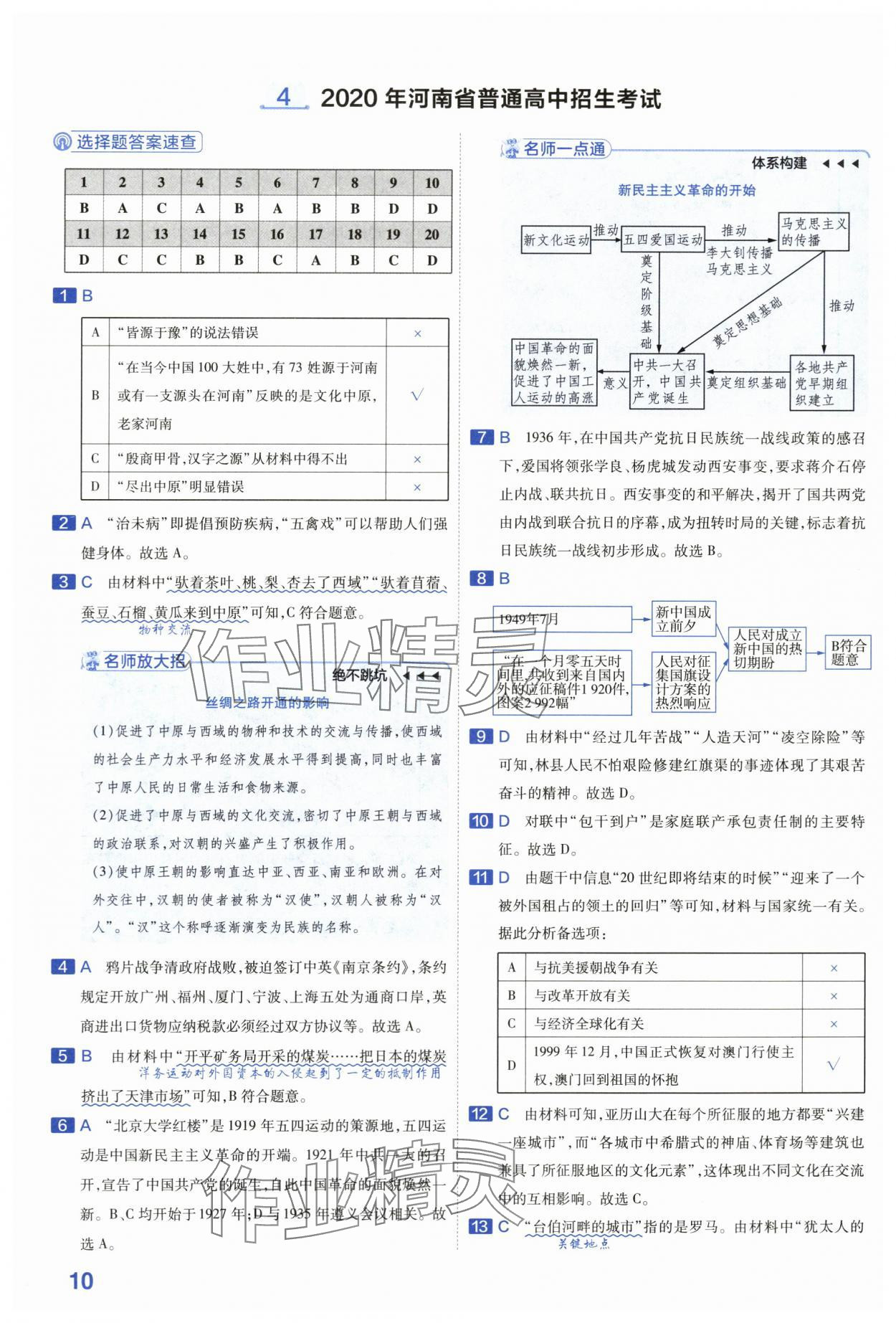 2024年金考卷45套匯編歷史河南專版 第10頁