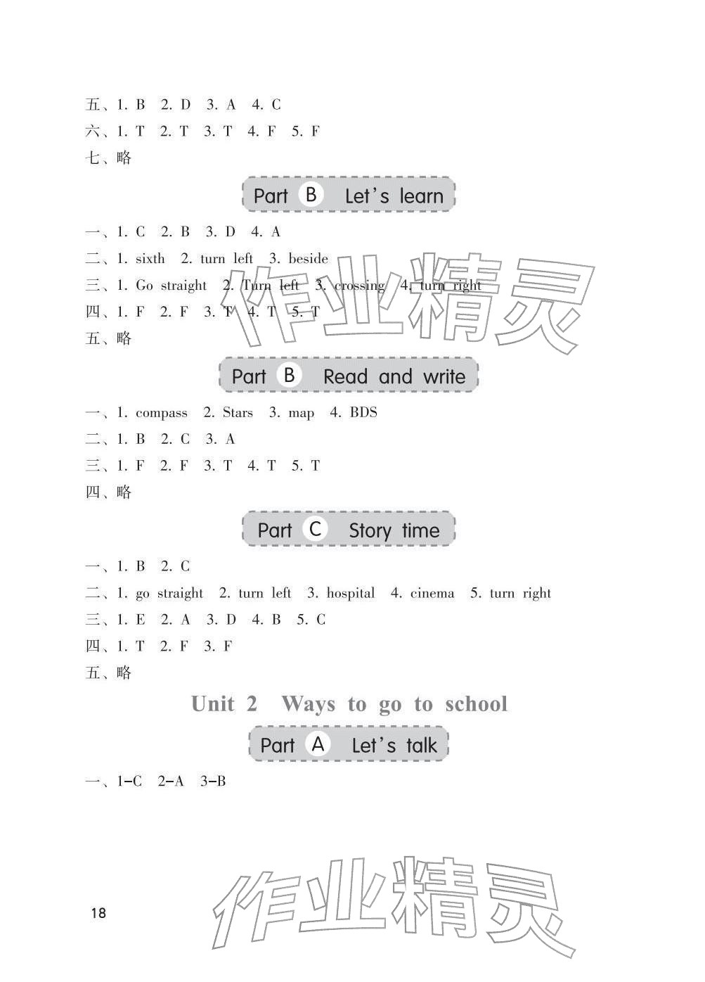 2025年同步练习册海燕出版社六年级英语上册人教版 参考答案第2页