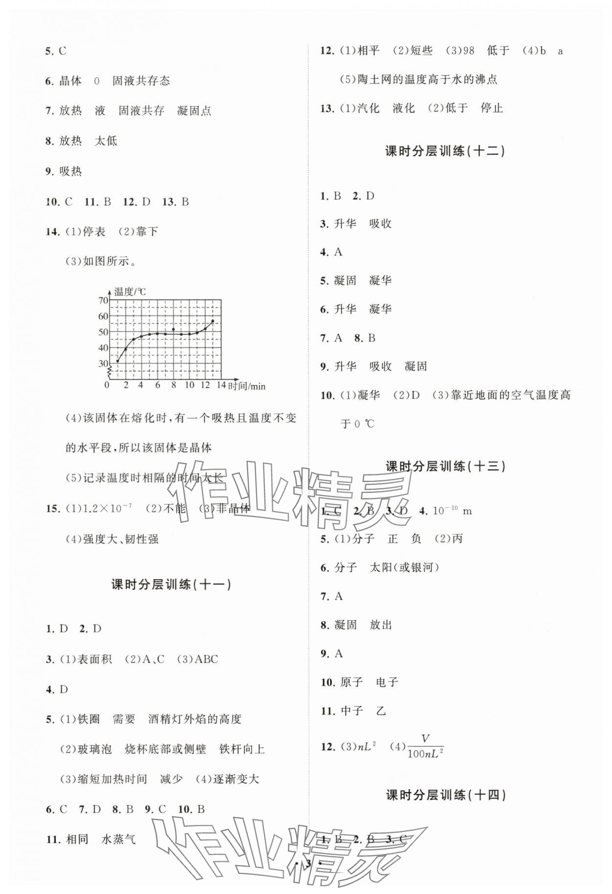 2025年同步練習冊分層卷九年級物理下冊魯科版54制 參考答案第3頁