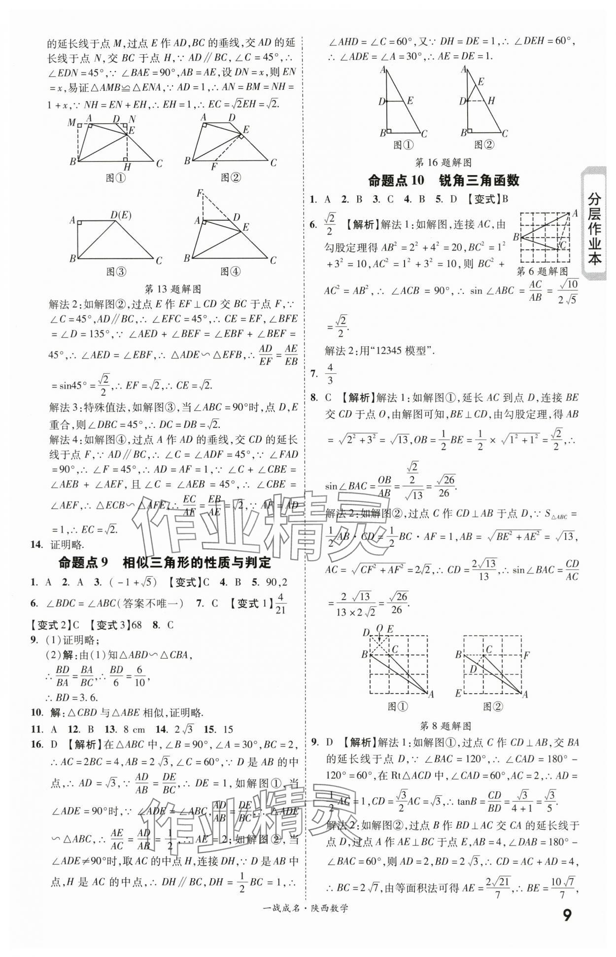 2024年一戰(zhàn)成名考前新方案數(shù)學(xué)陜西專(zhuān)版 第9頁(yè)