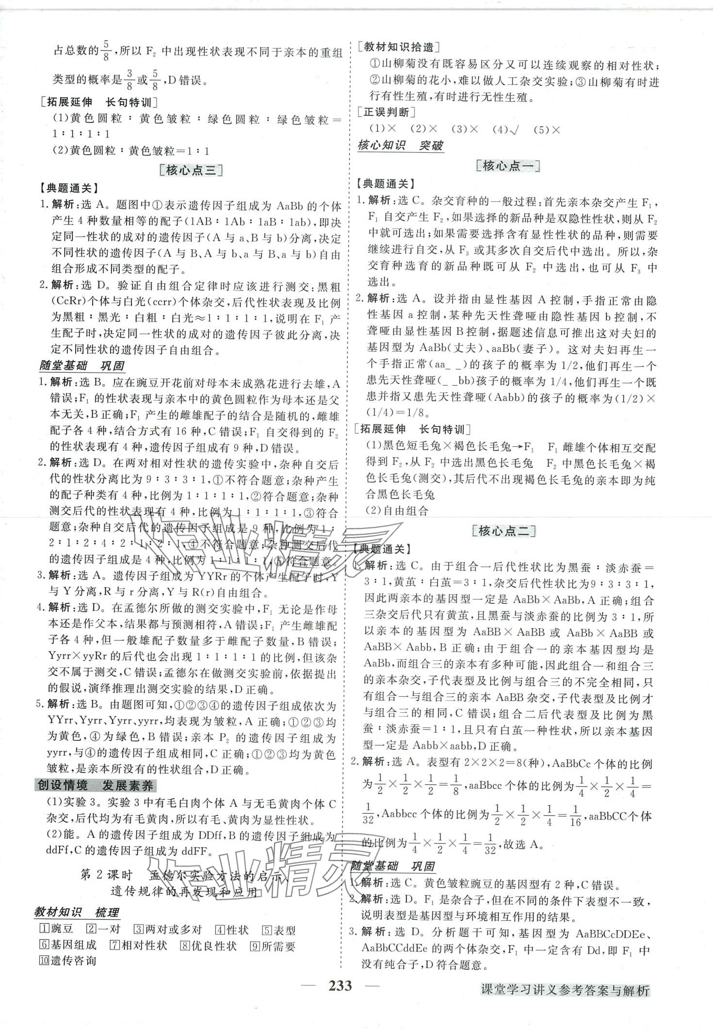 2024年高中同步創(chuàng)新課堂優(yōu)化方案高中生物必修2 第5頁