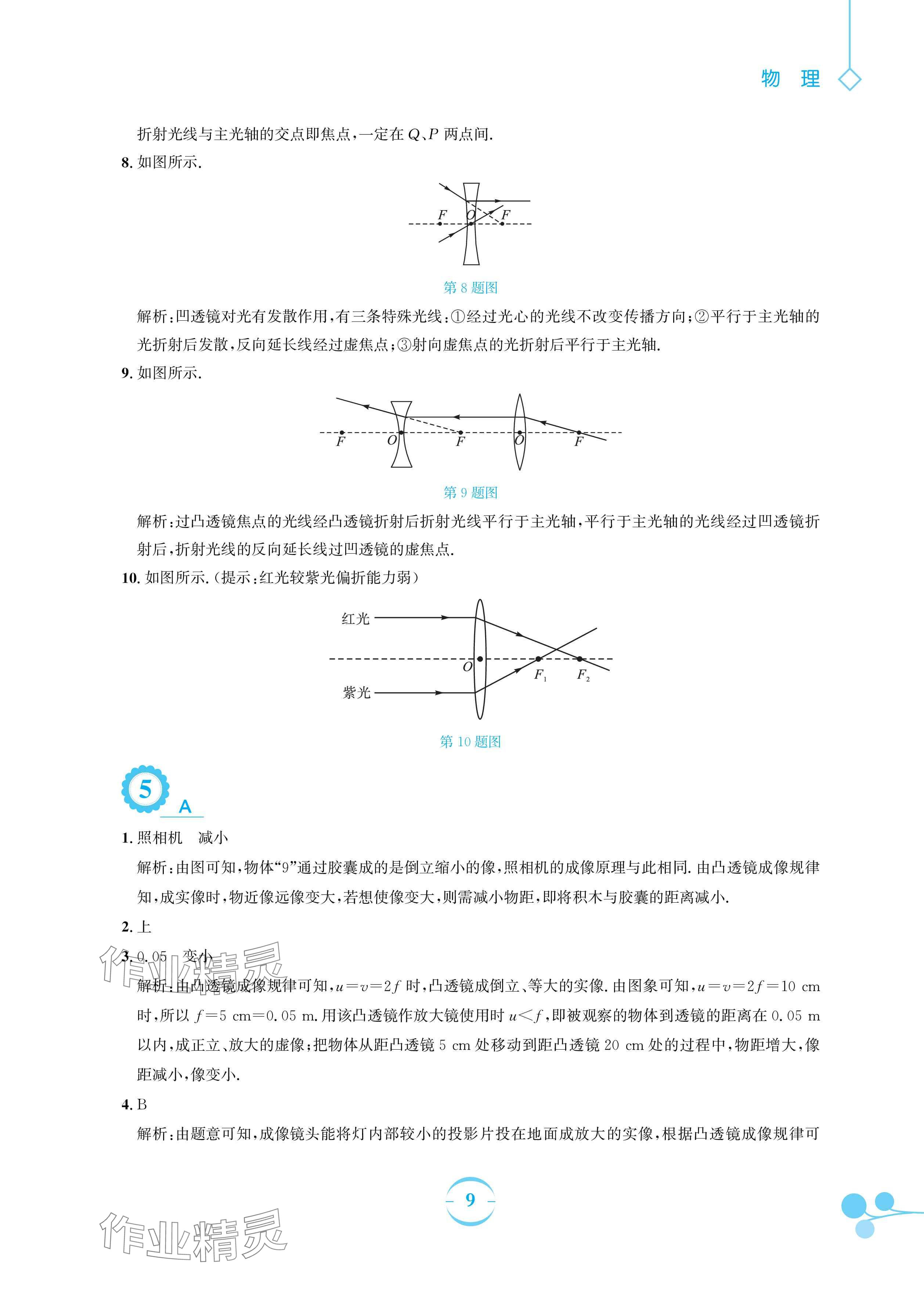 2024年暑假作業(yè)安徽教育出版社八年級物理滬粵版 參考答案第9頁