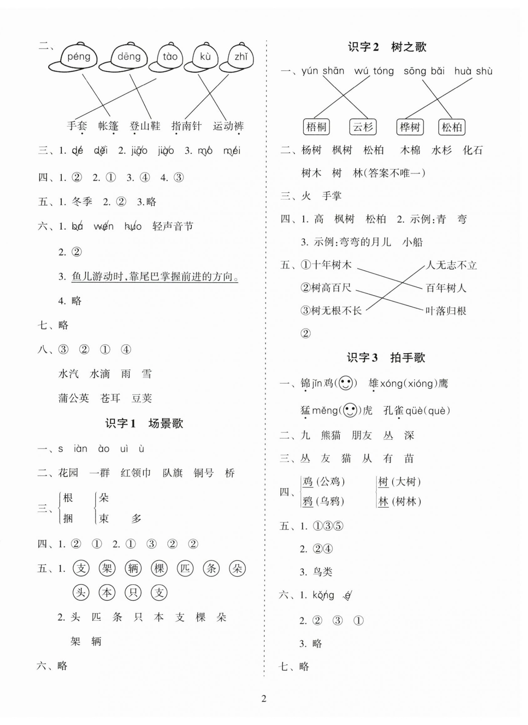 2024年金椰風新課程同步練二年級語文上冊人教版 第2頁