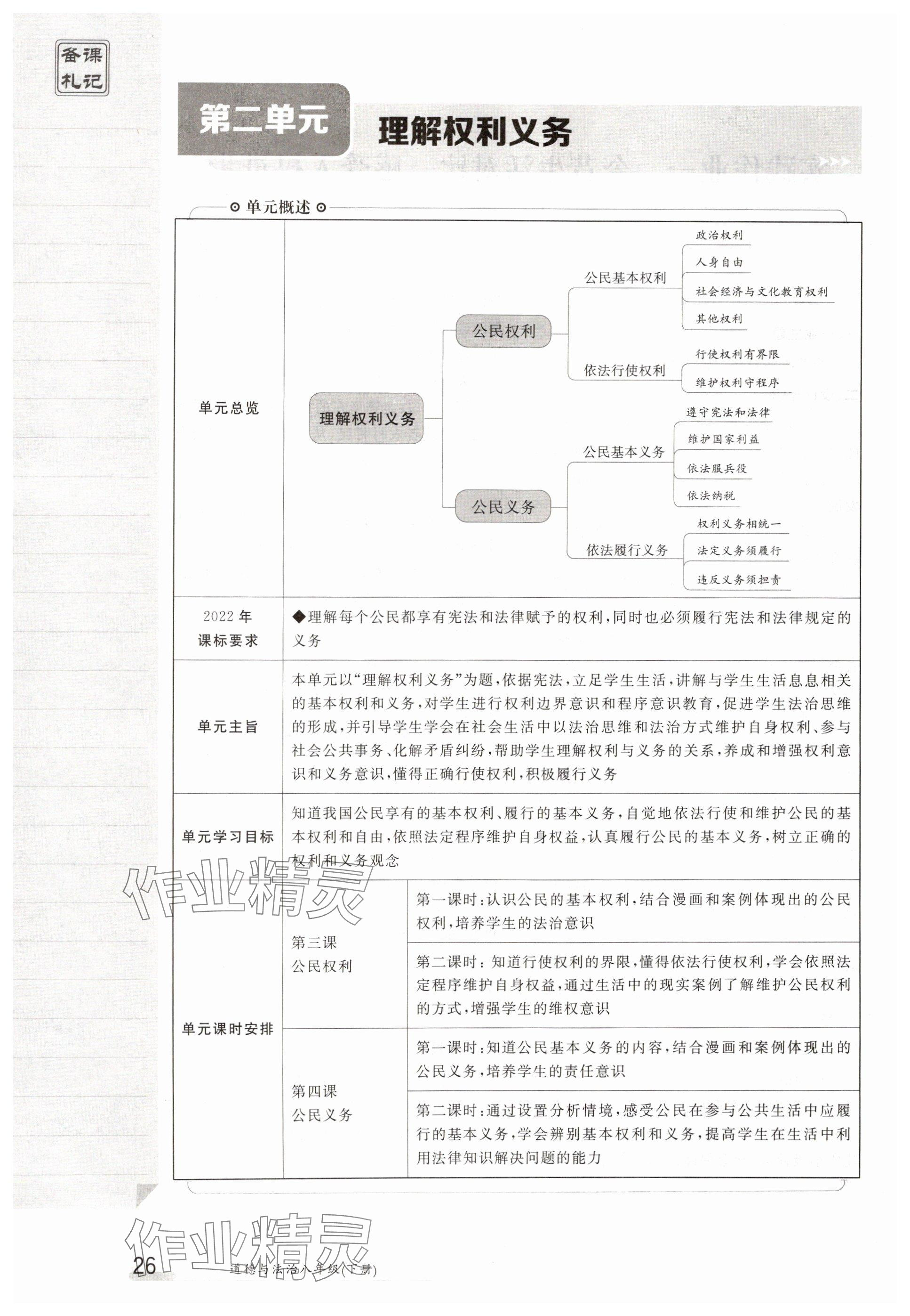 2025年金太陽導學案八年級道德與法治下冊人教版 參考答案第26頁