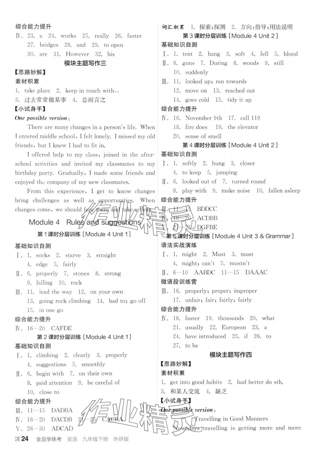 2025年全品學(xué)練考九年級(jí)英語下冊(cè)外研版 第8頁
