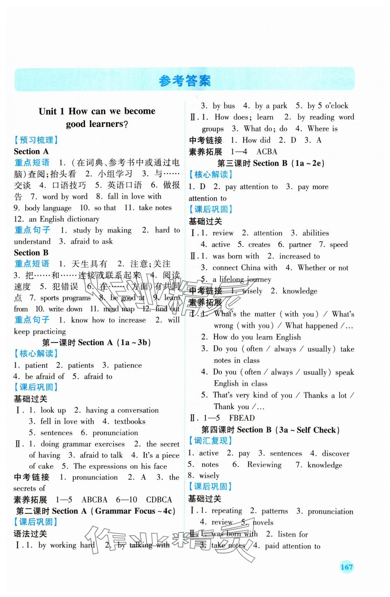 2024年绩优学案九年级英语全一册人教版 第1页