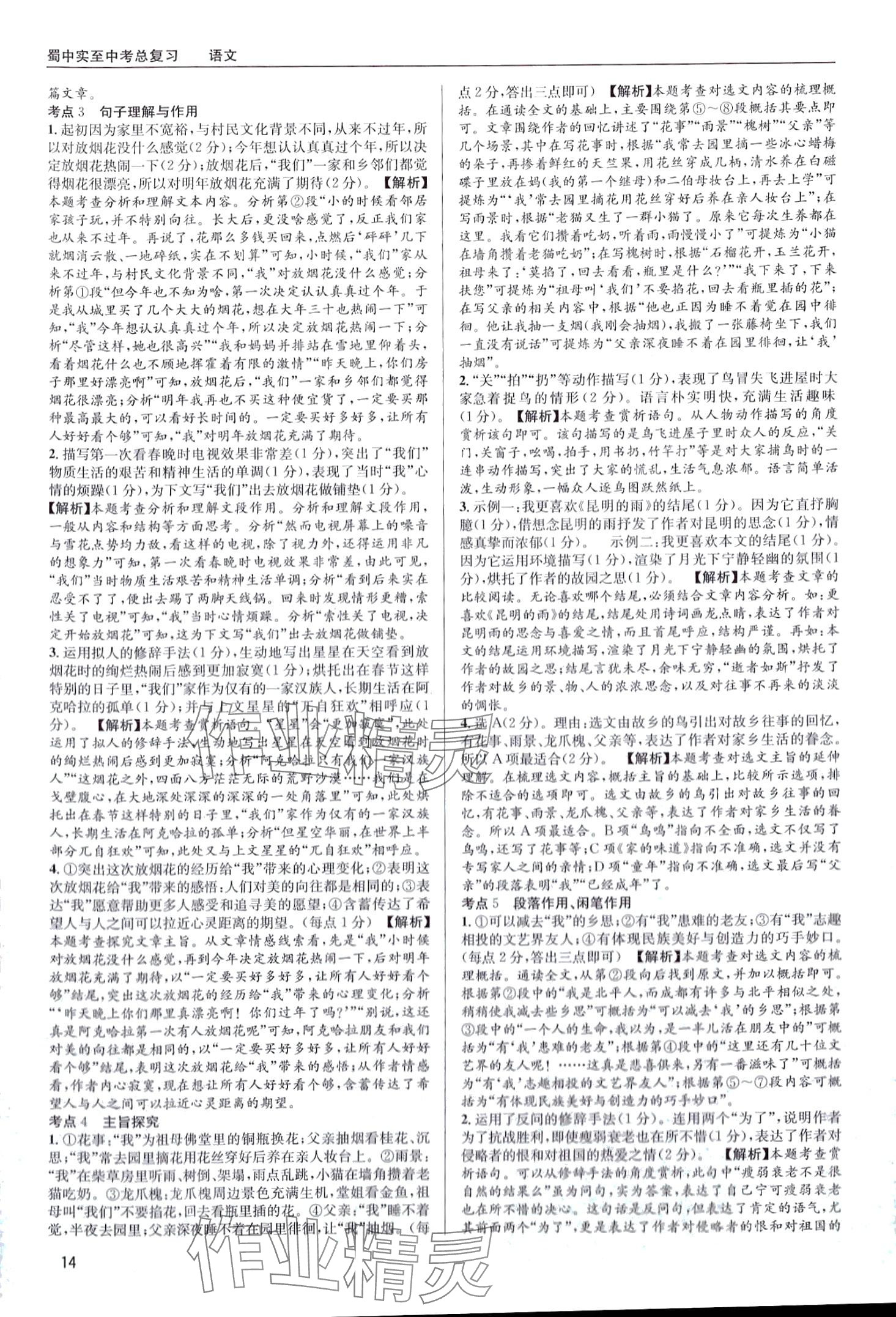 2024年蜀中实至中考总复习语文中考成都专版&nbsp;第14页