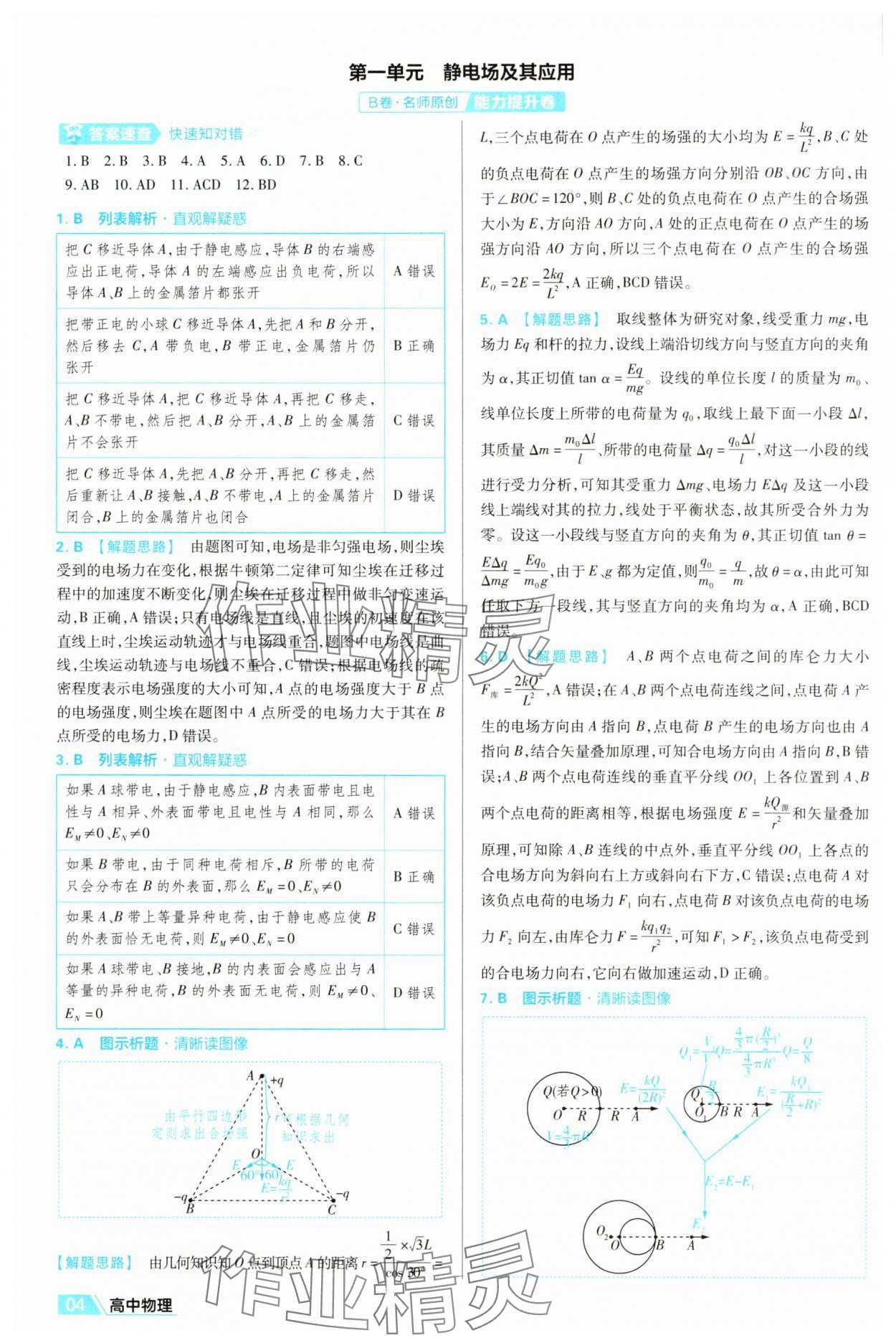 2025年金考卷名师名题单元双测卷高中物理必修第三册人教版 第4页