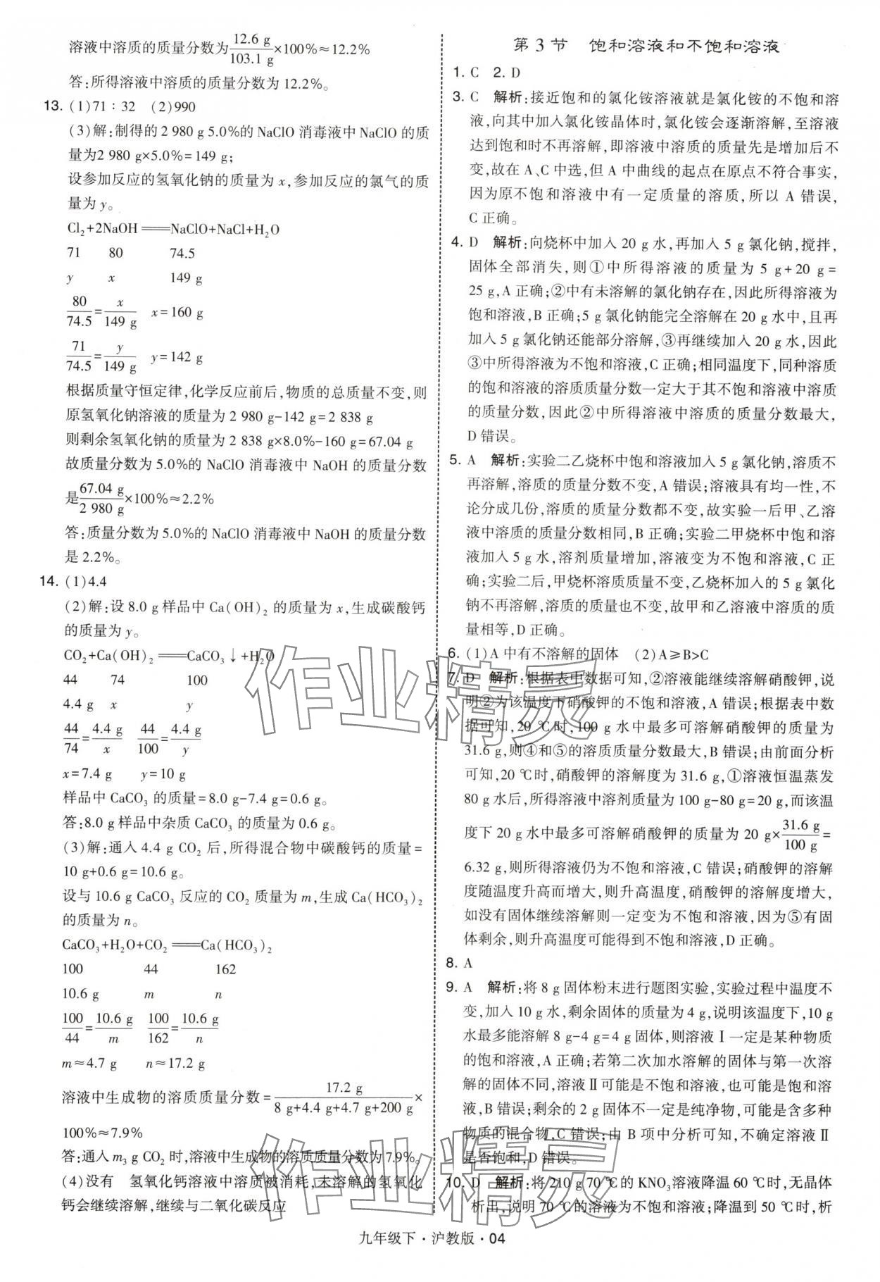 2025年經(jīng)綸學(xué)典學(xué)霸九年級化學(xué)下冊滬教版 第4頁