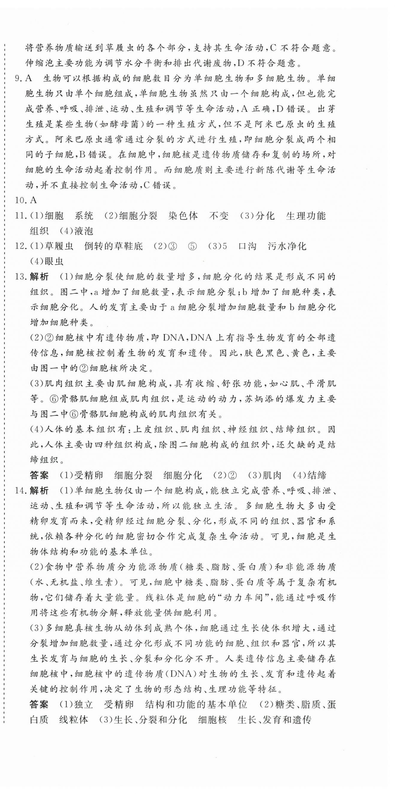 2025年核心素養(yǎng)學(xué)練評七年級生物上冊人教版 第6頁