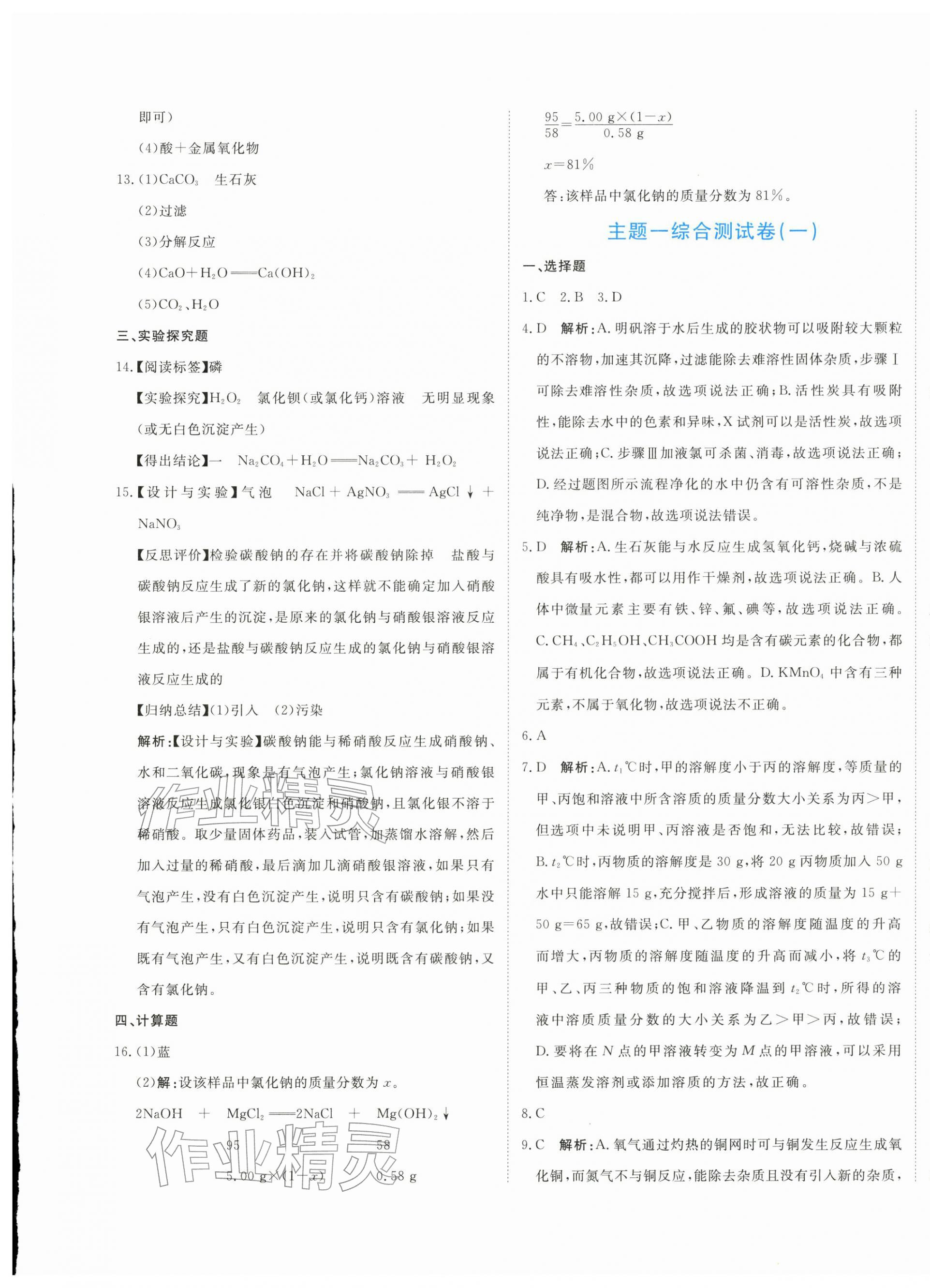 2026年提分教练九年级化学下册人教版&nbsp;第9页