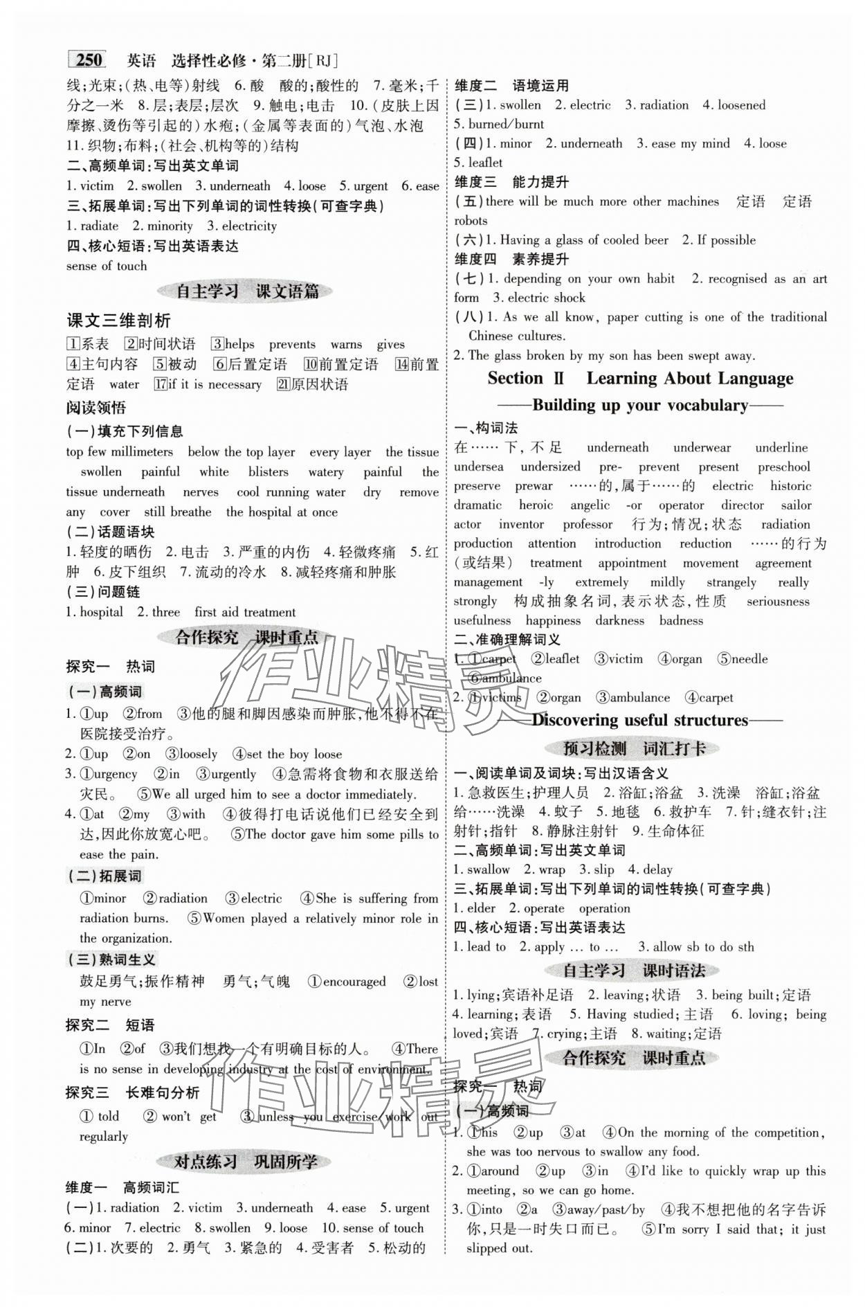 2025年金版教程高中新課程創新導學案高中英語選擇性必修第二冊人教版 參考答案第11頁