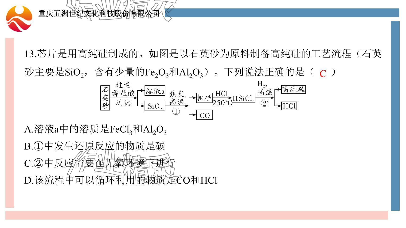 2024年重慶市中考試題分析與復(fù)習(xí)指導(dǎo)化學(xué) 參考答案第116頁(yè)