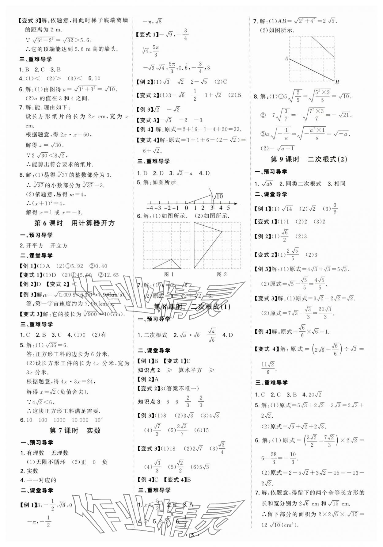 2024年多維導學案八年級數學上冊北師大版 第5頁