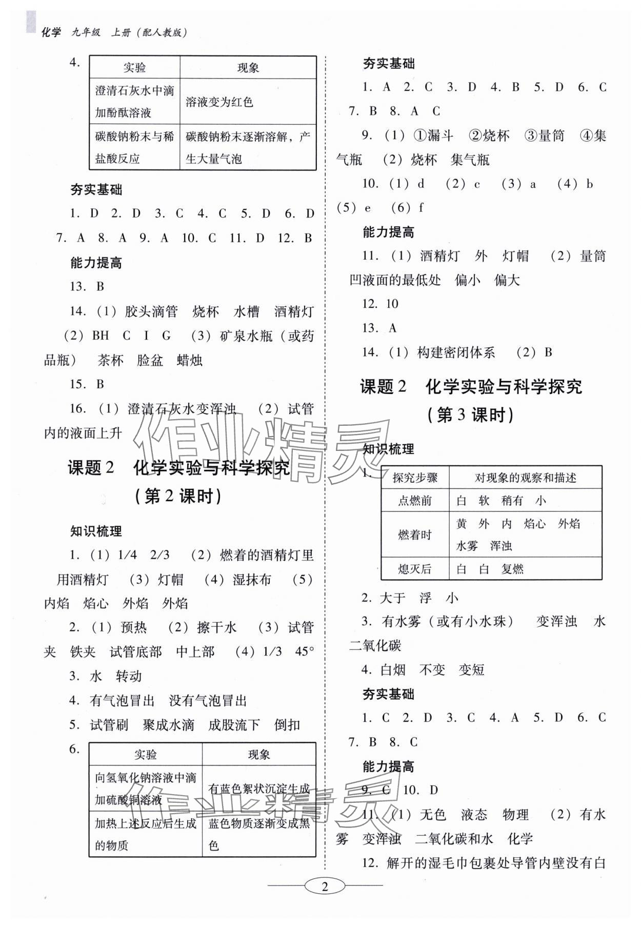 2024年南方新课堂金牌学案九年级化学上册人教版珠海专版 第2页