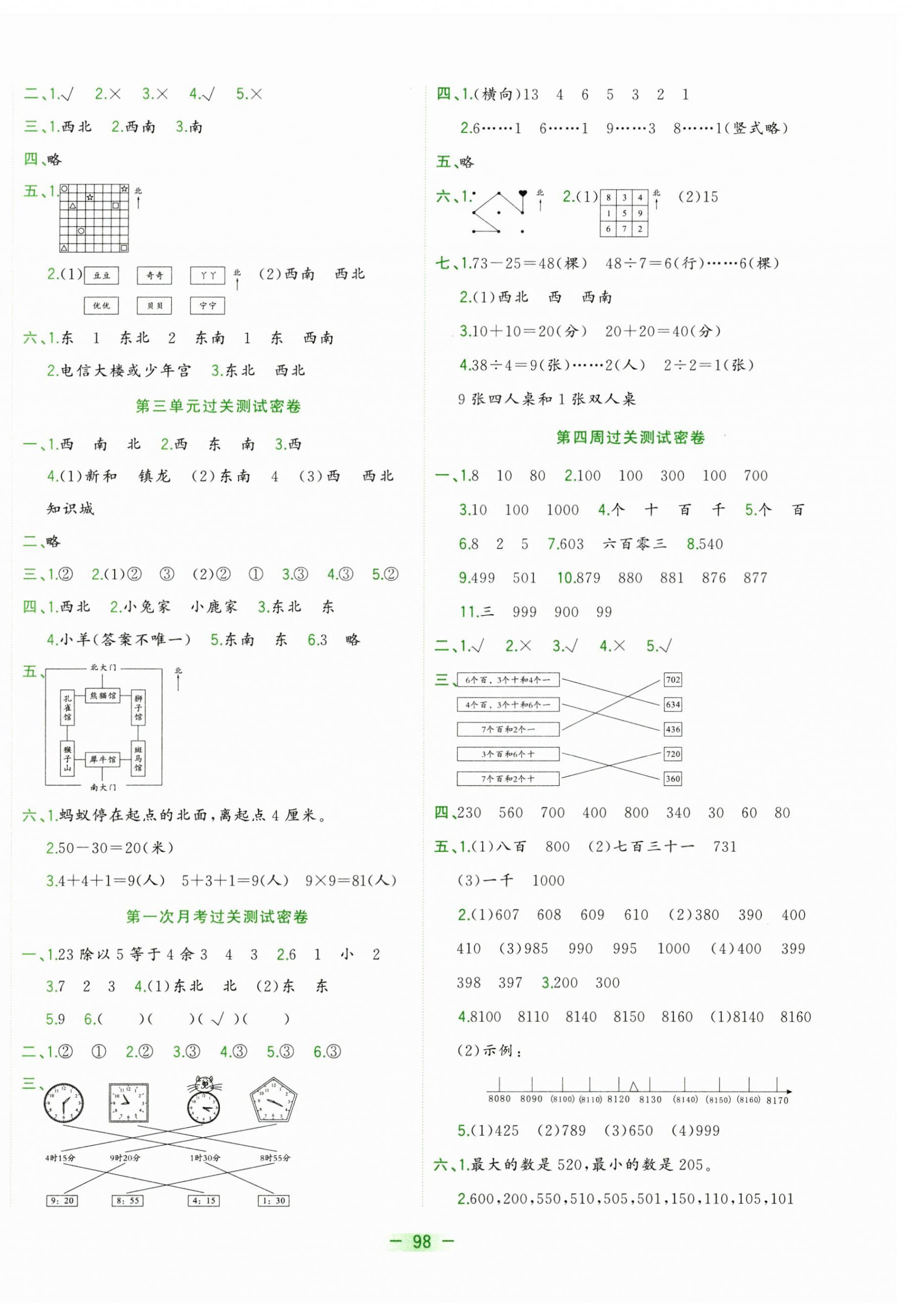 2025年金卷王名校大試卷二年級數學下冊蘇教版 參考答案第2頁