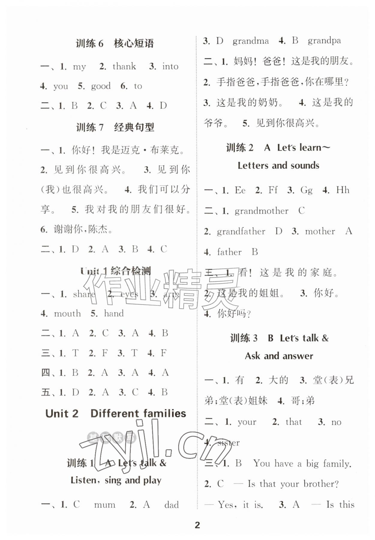 2026年通成学典默写能手三年级英语上册人教版&nbsp;第2页