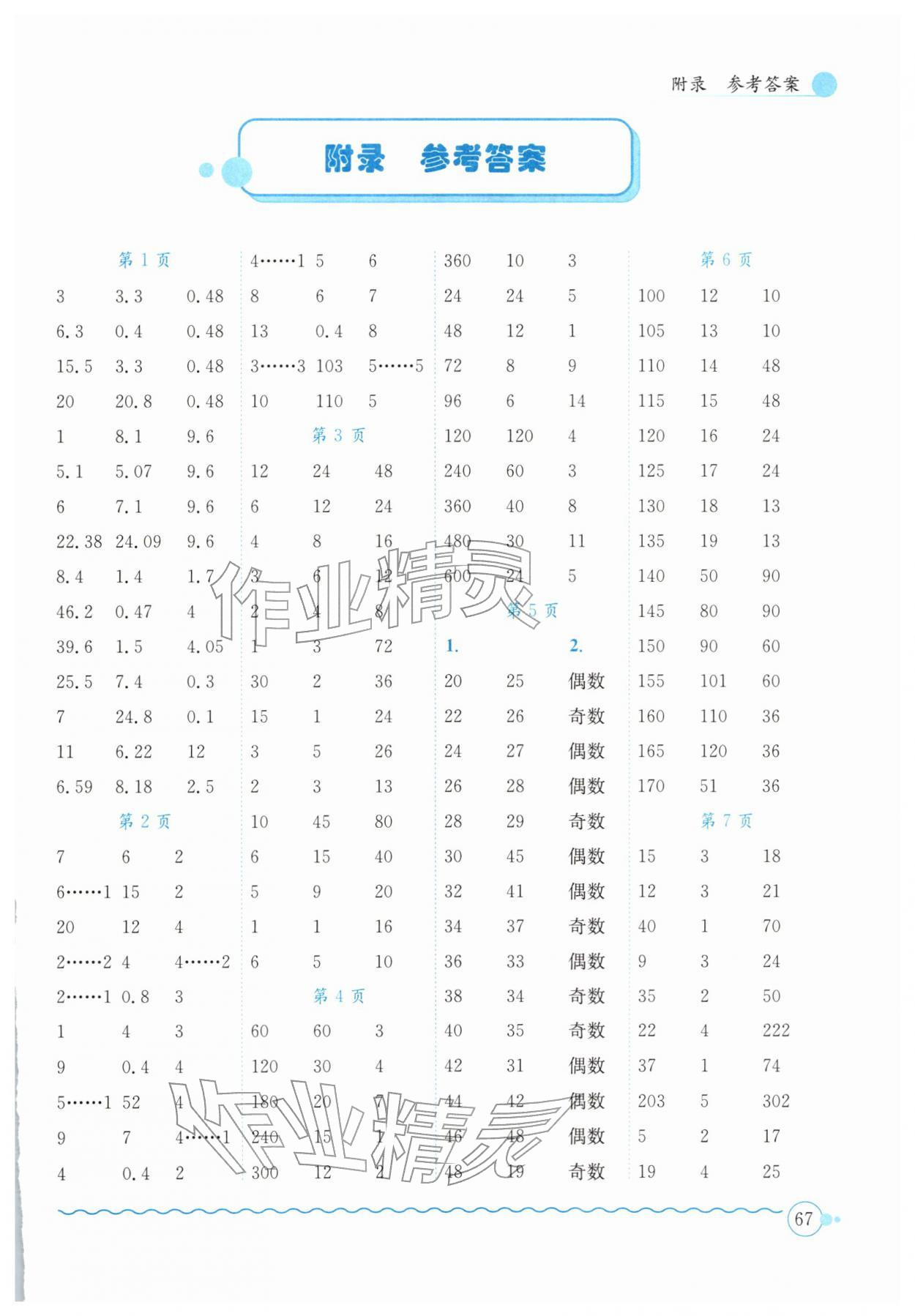 2026年黄冈小状元口算速算练习册五年级数学下册人教版&nbsp;第1页