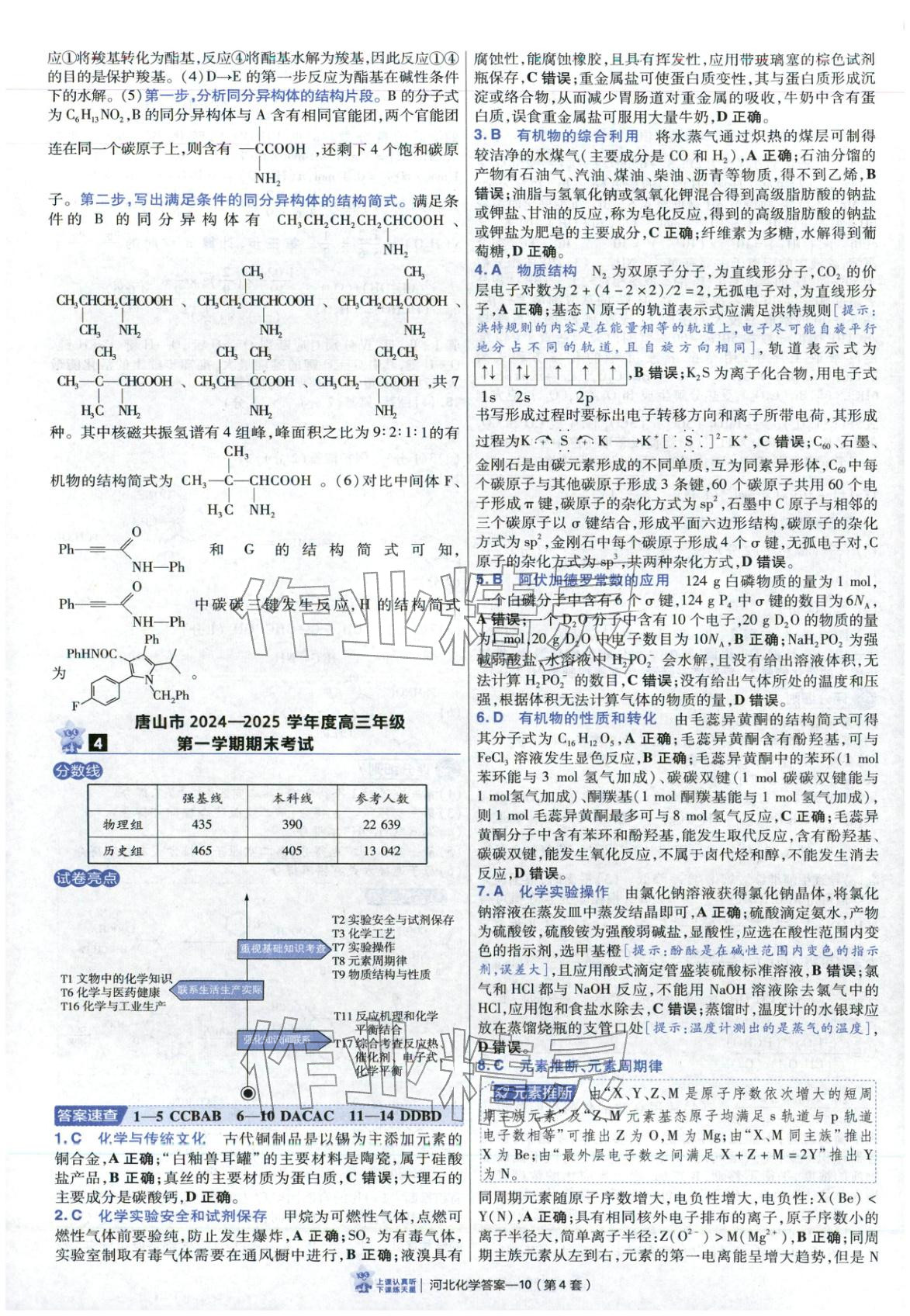 2026年金考卷优秀模拟试卷汇编45套高中化学河北专版 第10页