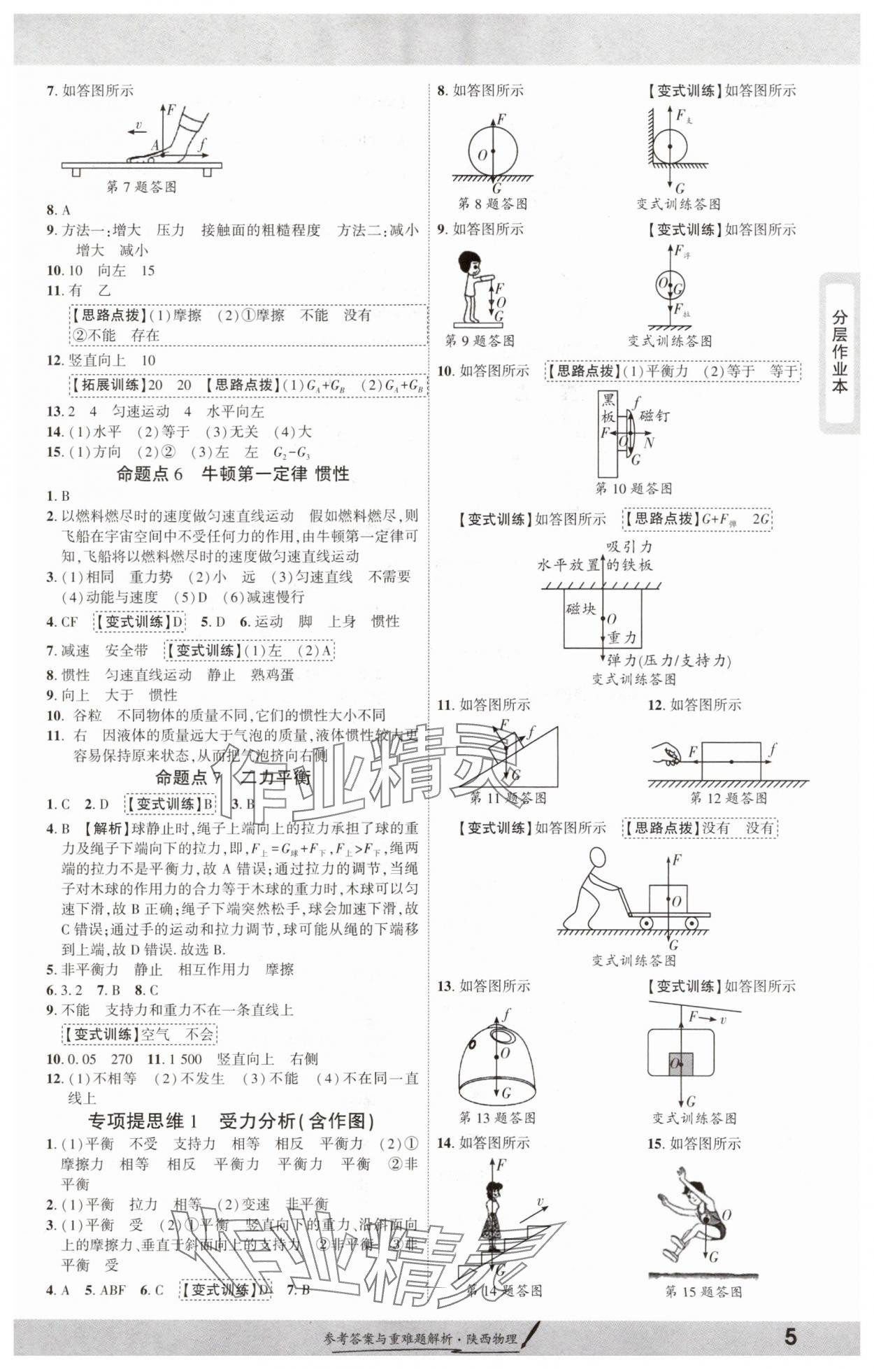 2025年一戰(zhàn)成名新中考物理陜西專版&nbsp;參考答案第4頁