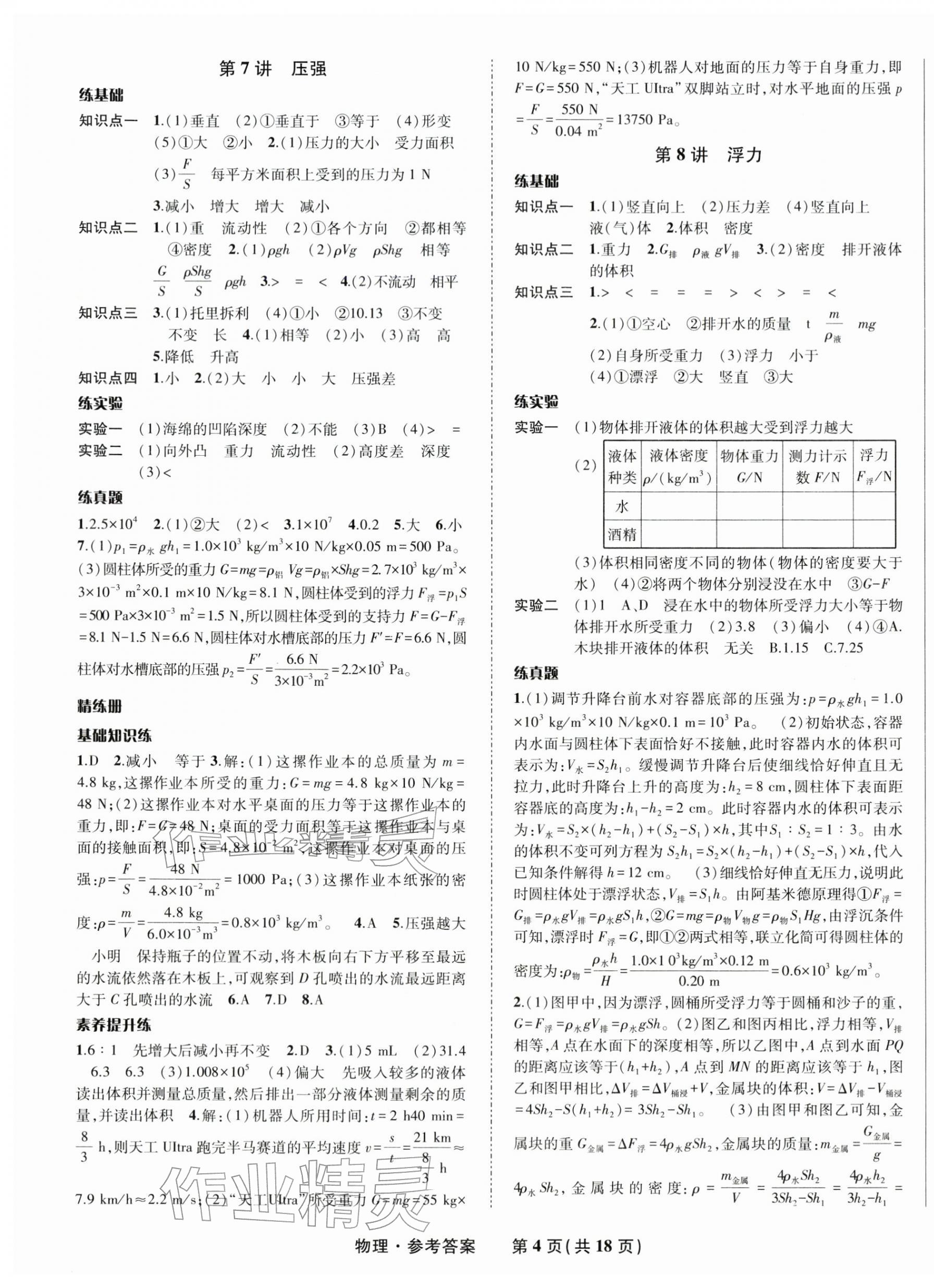 2026年九年级毕业班综合练习与检测物理中考&nbsp;第4页
