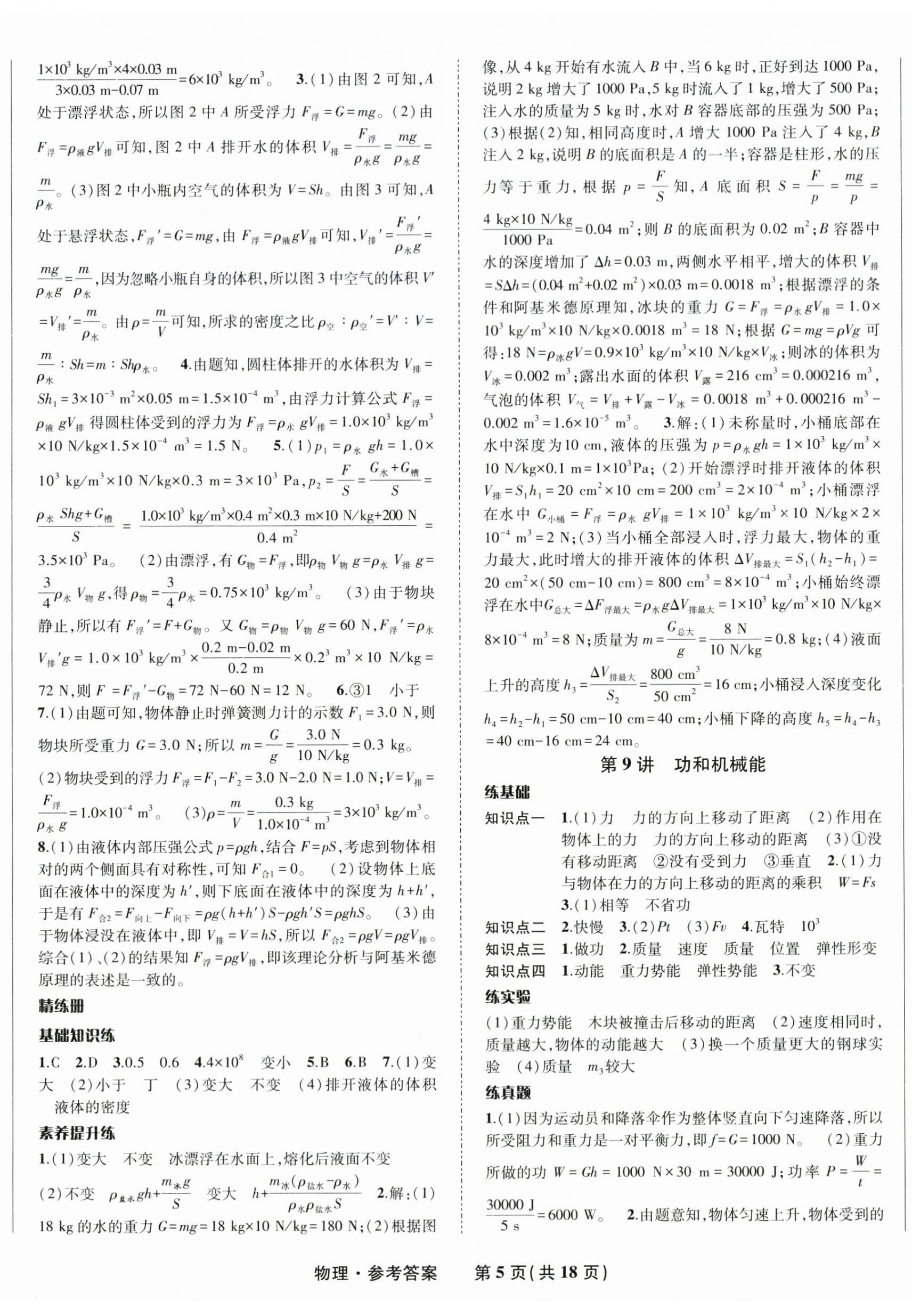2026年九年级毕业班综合练习与检测物理中考&nbsp;第5页