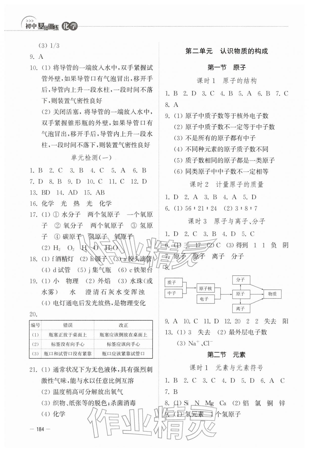 2025年初中基础训练山东教育出版社九年级化学上册鲁教版 第2页