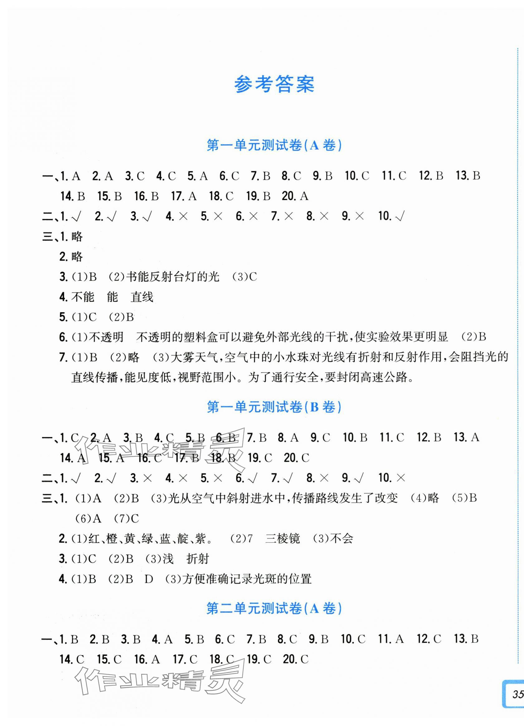 2025年学力测评小学生单元测试卷五年级科学上册教科版 第1页