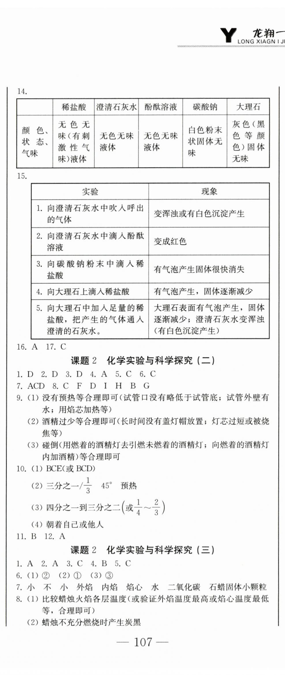 2024年龍翔一卷通九年級化學全一冊人教版 第2頁