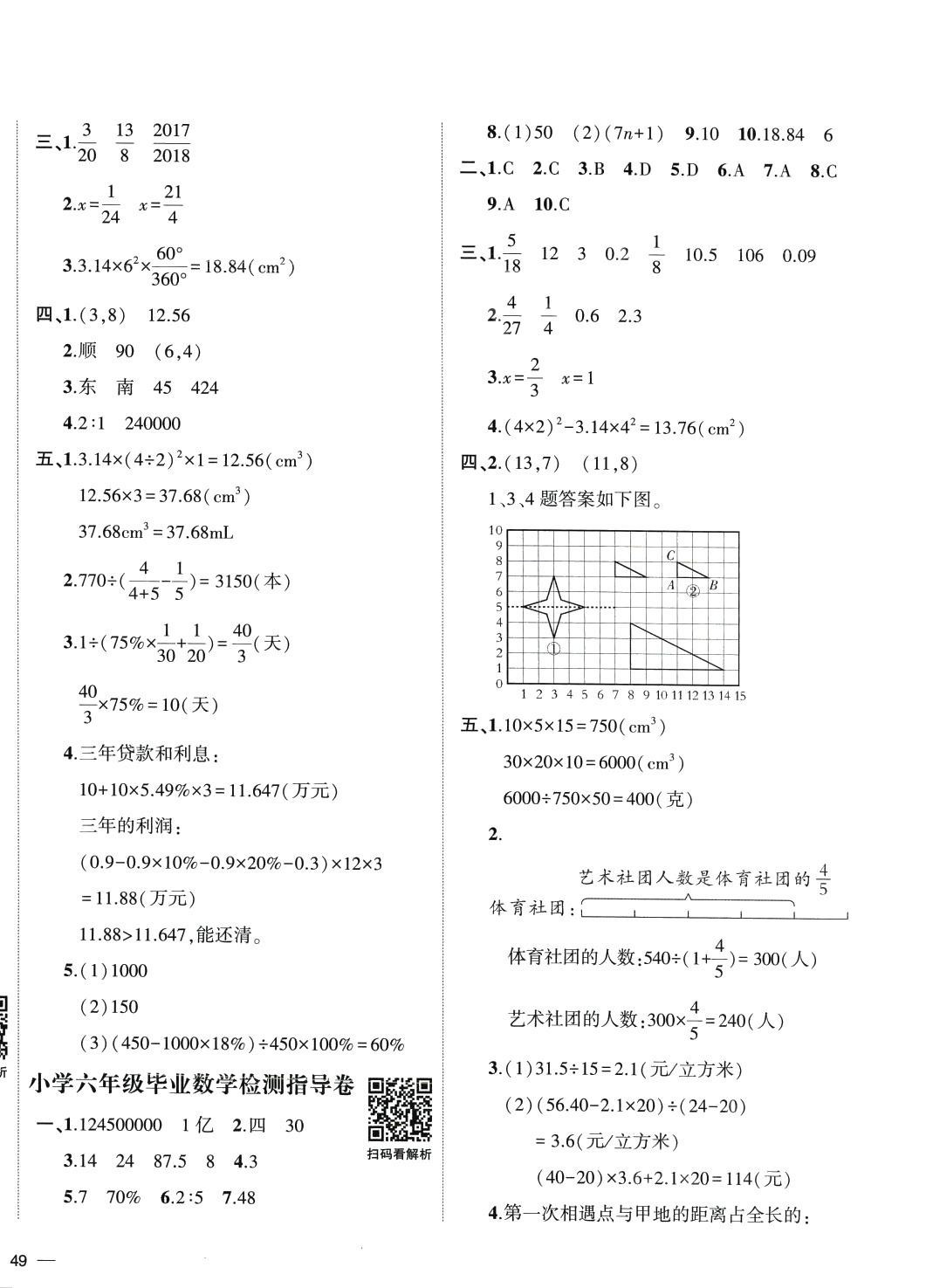 2024年名校密卷小升初模擬試卷六年級數學人教版 第2頁