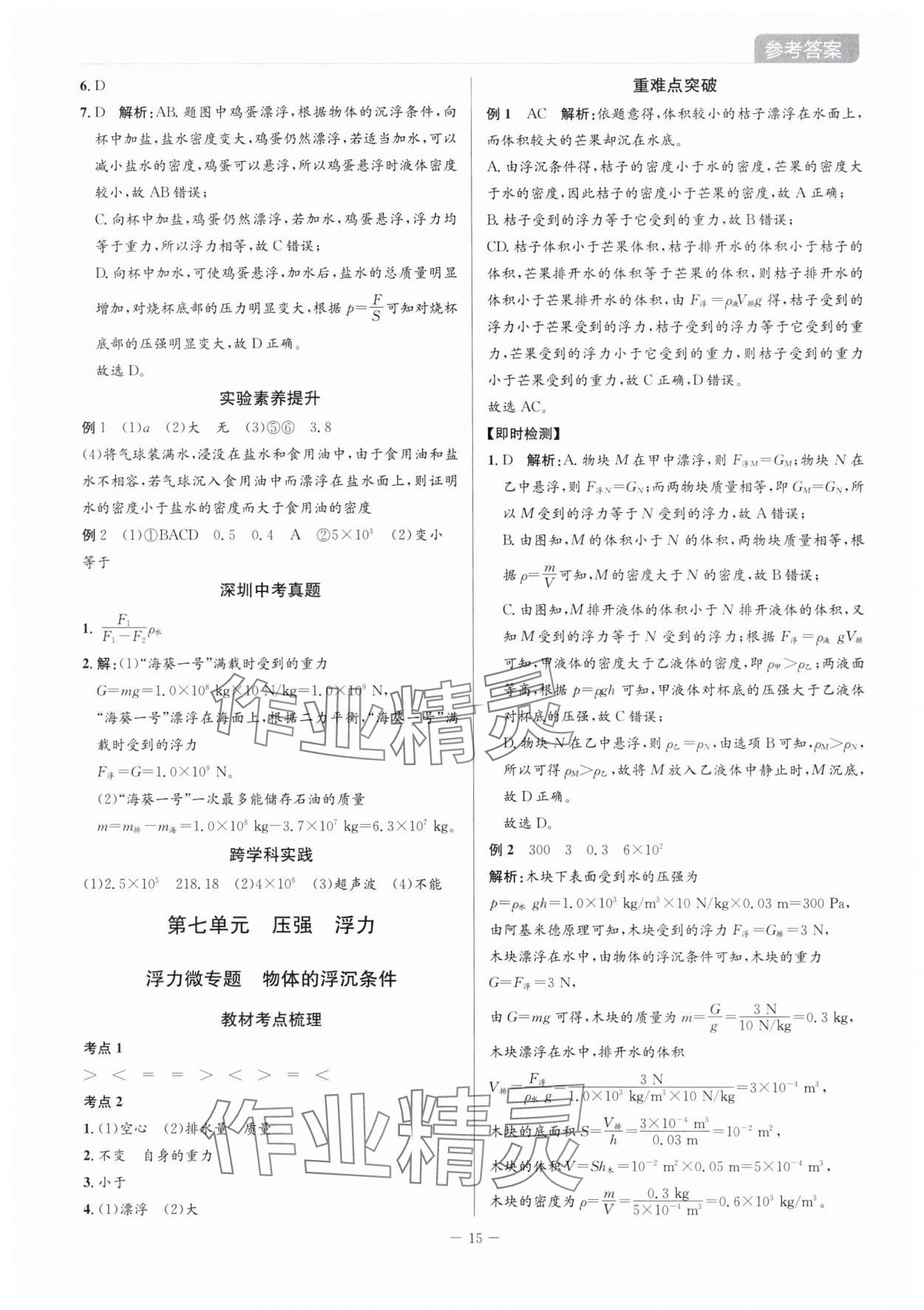 2025年廣東名師講練通中考總復習物理深圳專版 第15頁