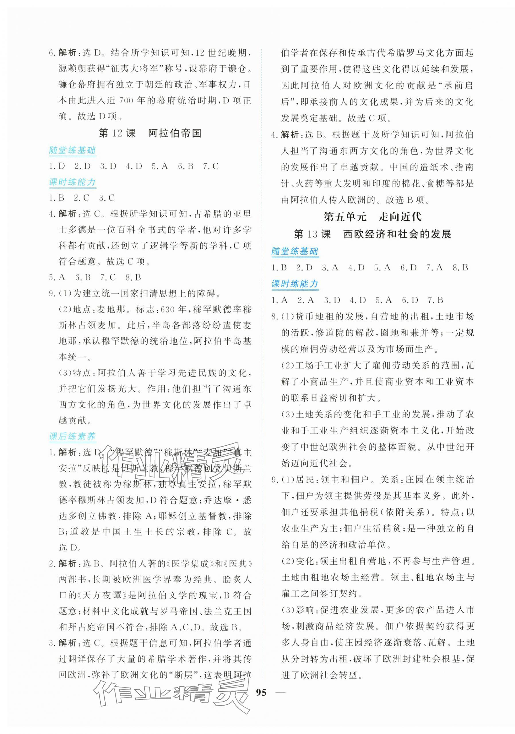 2025年新坐标同步练习九年级历史上册人教版青海专用 第7页