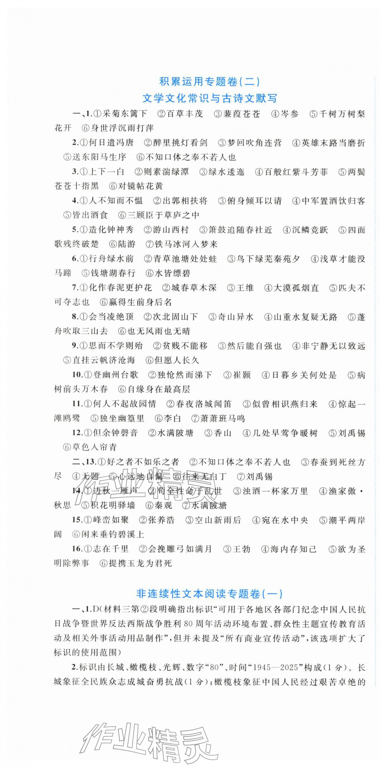 2026年中考先锋中考总复习配套测试卷语文&nbsp;第4页