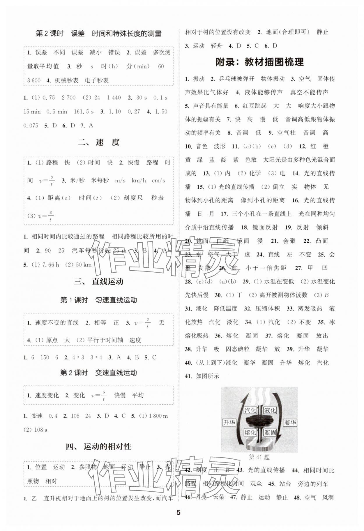 2025年通成學(xué)典課時(shí)作業(yè)本八年級(jí)物理上冊(cè)蘇科版南通專版 第5頁