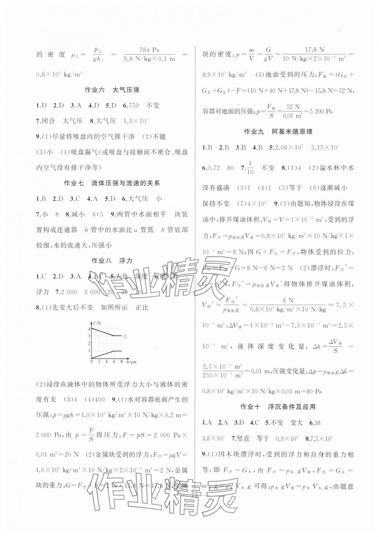 2024年暑假作業(yè)八年級物理新疆青少年出版社 第2頁