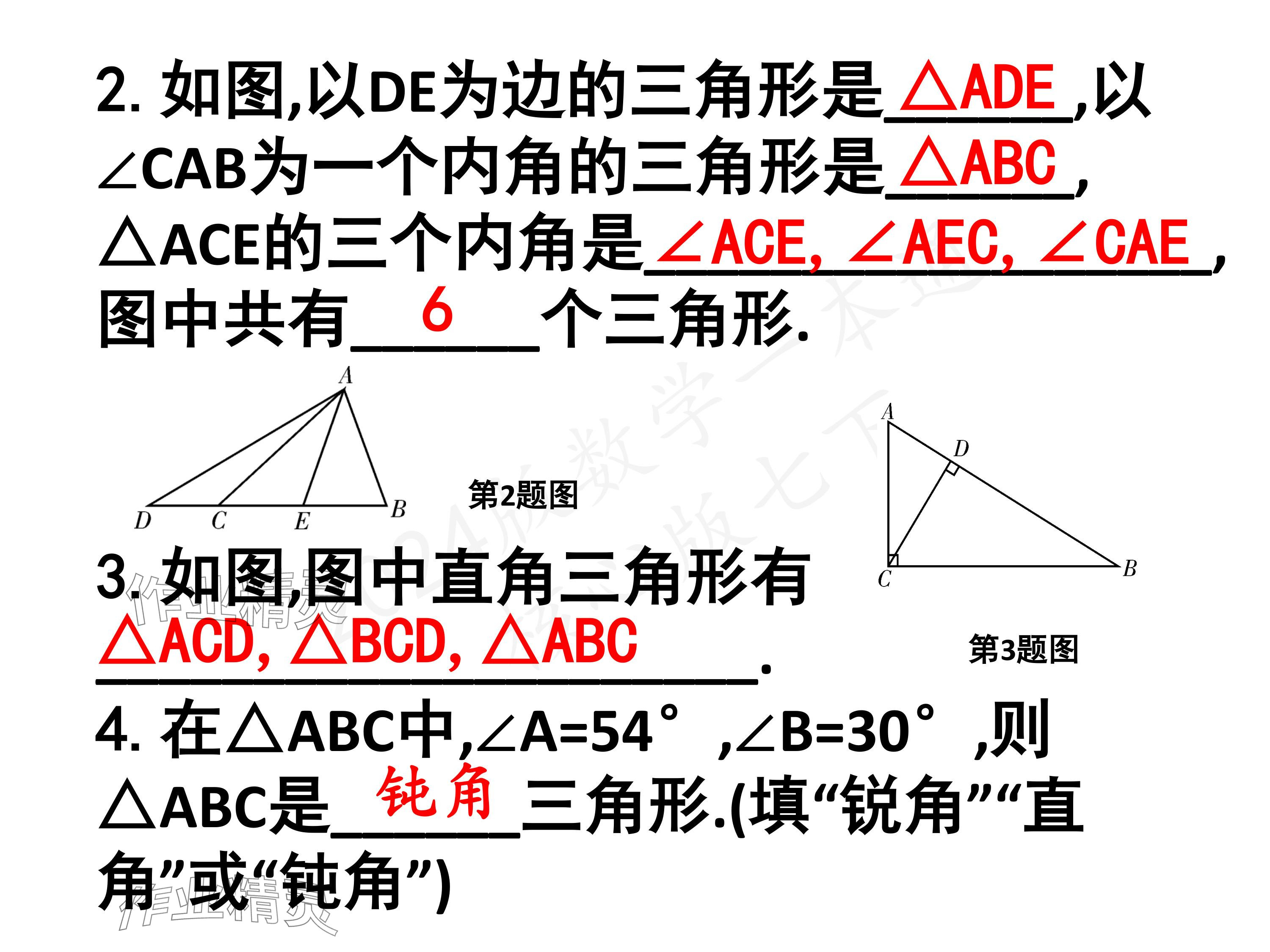 2024年一本通武漢出版社七年級數(shù)學(xué)下冊北師大版 參考答案第4頁