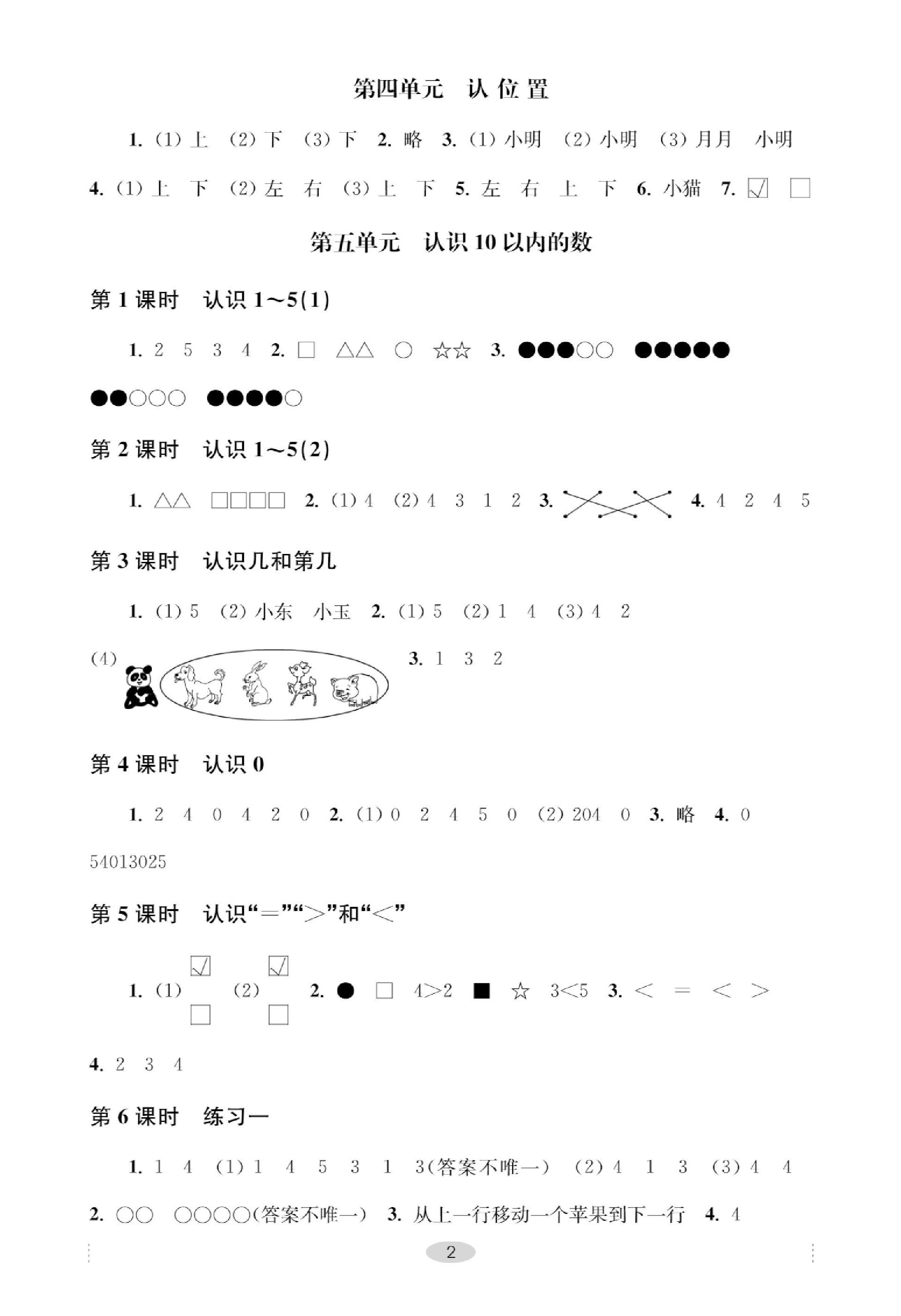 2023年關(guān)鍵能力進(jìn)階一年級數(shù)學(xué)上冊蘇教版 第2頁