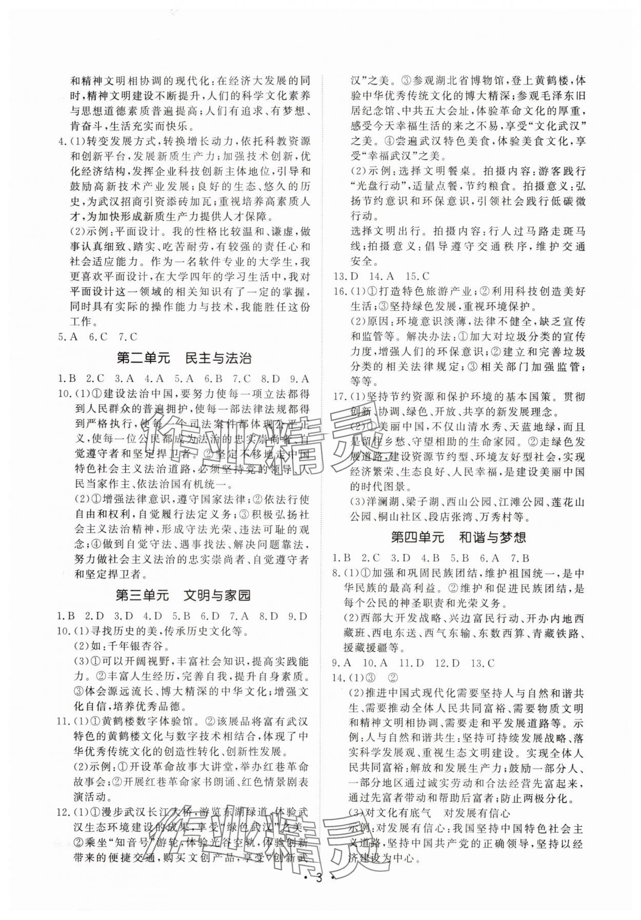 2025年湖北新中考備考與指導道德與法治 第3頁