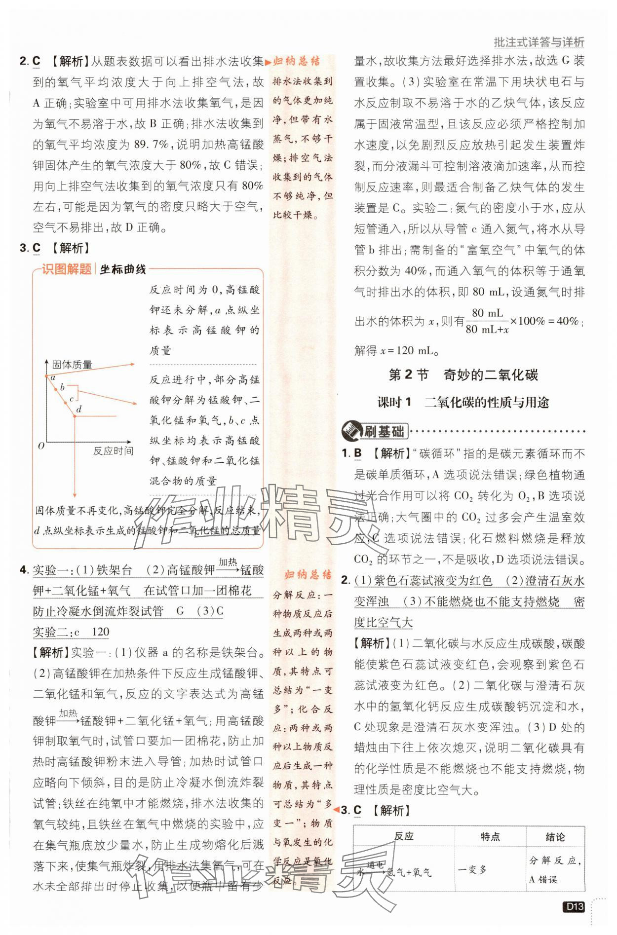 2023年初中必刷題九年級化學(xué)上冊滬教版 參考答案第13頁