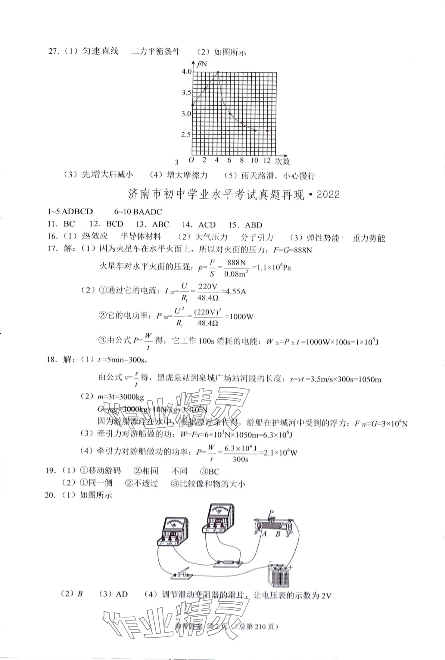 2024年中考211物理濟南專版 第2頁