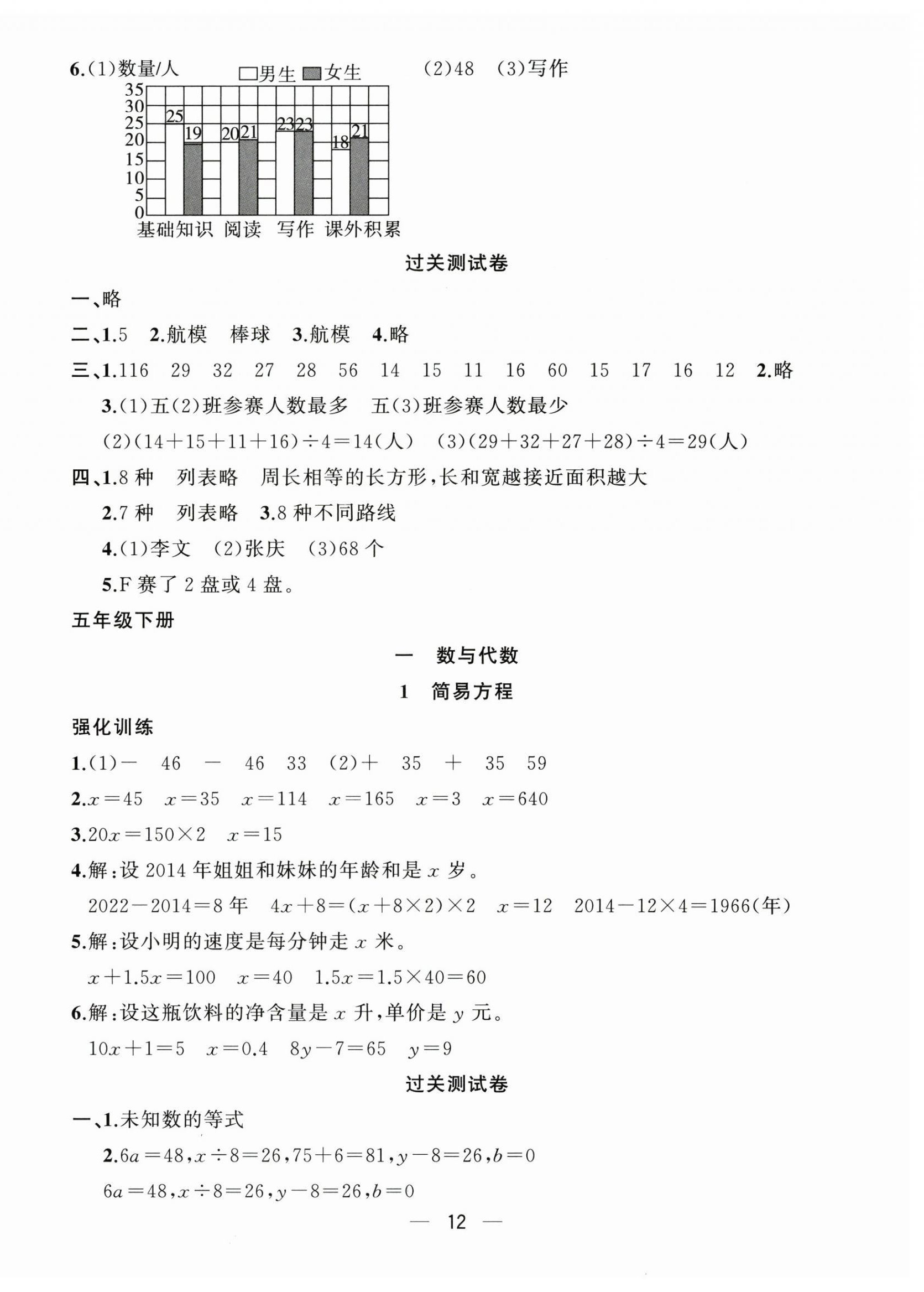 2025年暑假集训合肥工业大学出版社五年级数学苏教版 第4页