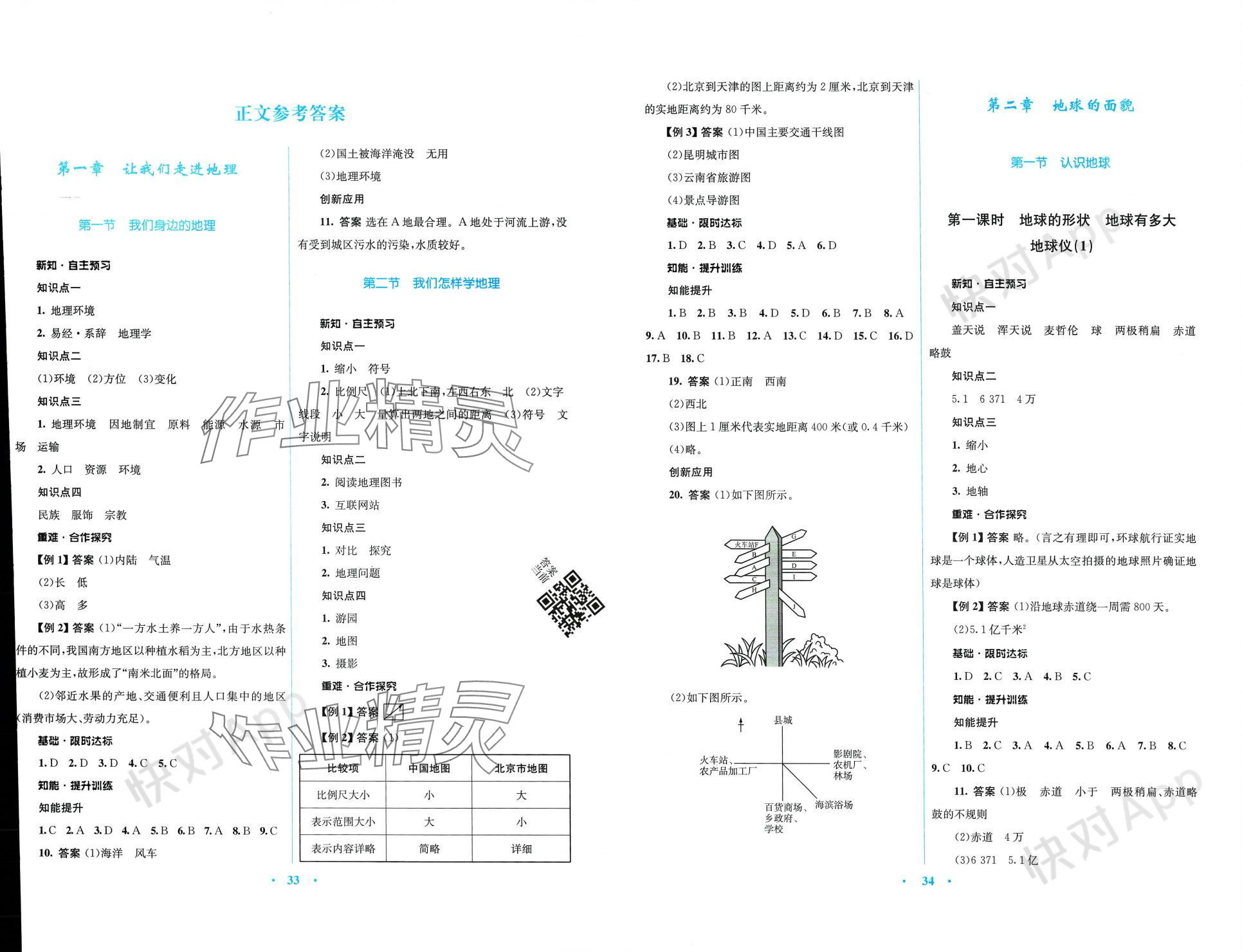 2023年同步測(cè)控優(yōu)化設(shè)計(jì)八年級(jí)地理上冊(cè)湘教版 參考答案第1頁(yè)