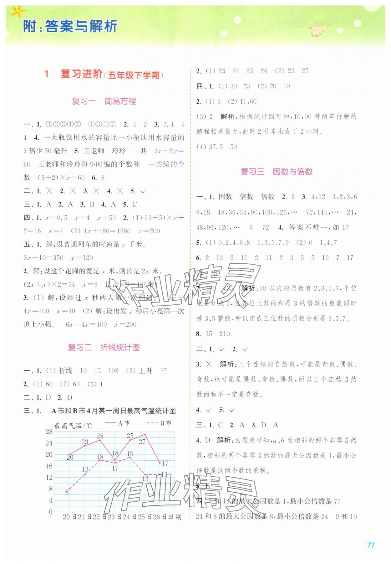 2025年暑期升級(jí)訓(xùn)練五年級(jí)數(shù)學(xué)蘇教版浙江教育出版社 第1頁