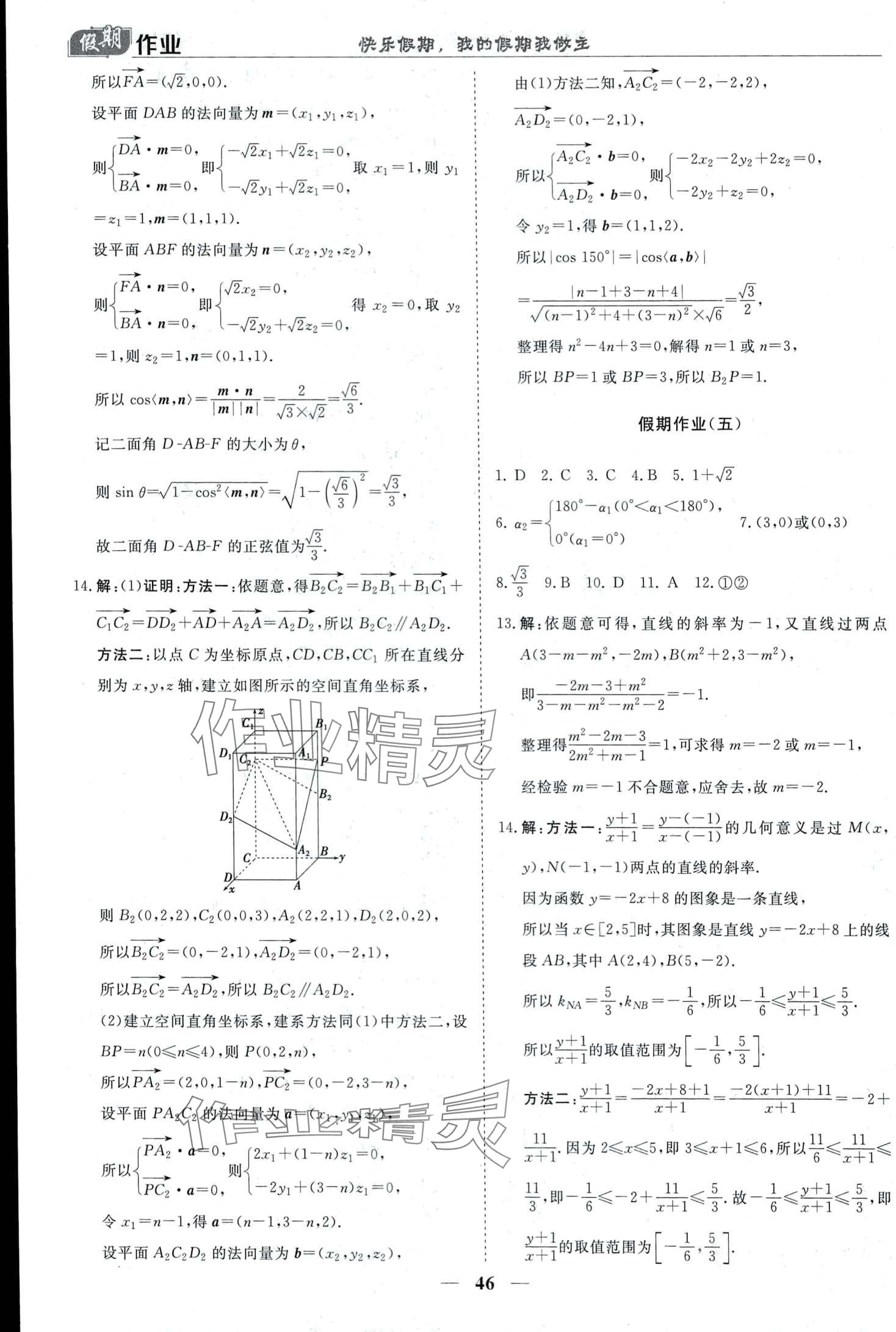 2024年快樂假期崇文書局高二數(shù)學(xué) 第4頁